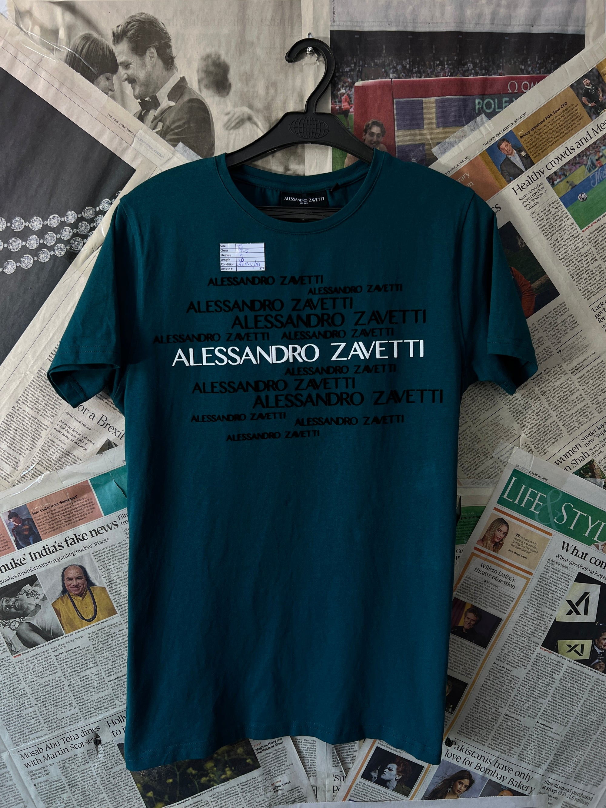 AZ® XS | Chest: 17.5" | Dark Cyan | T-Shirt | 372 - Genuine Maal