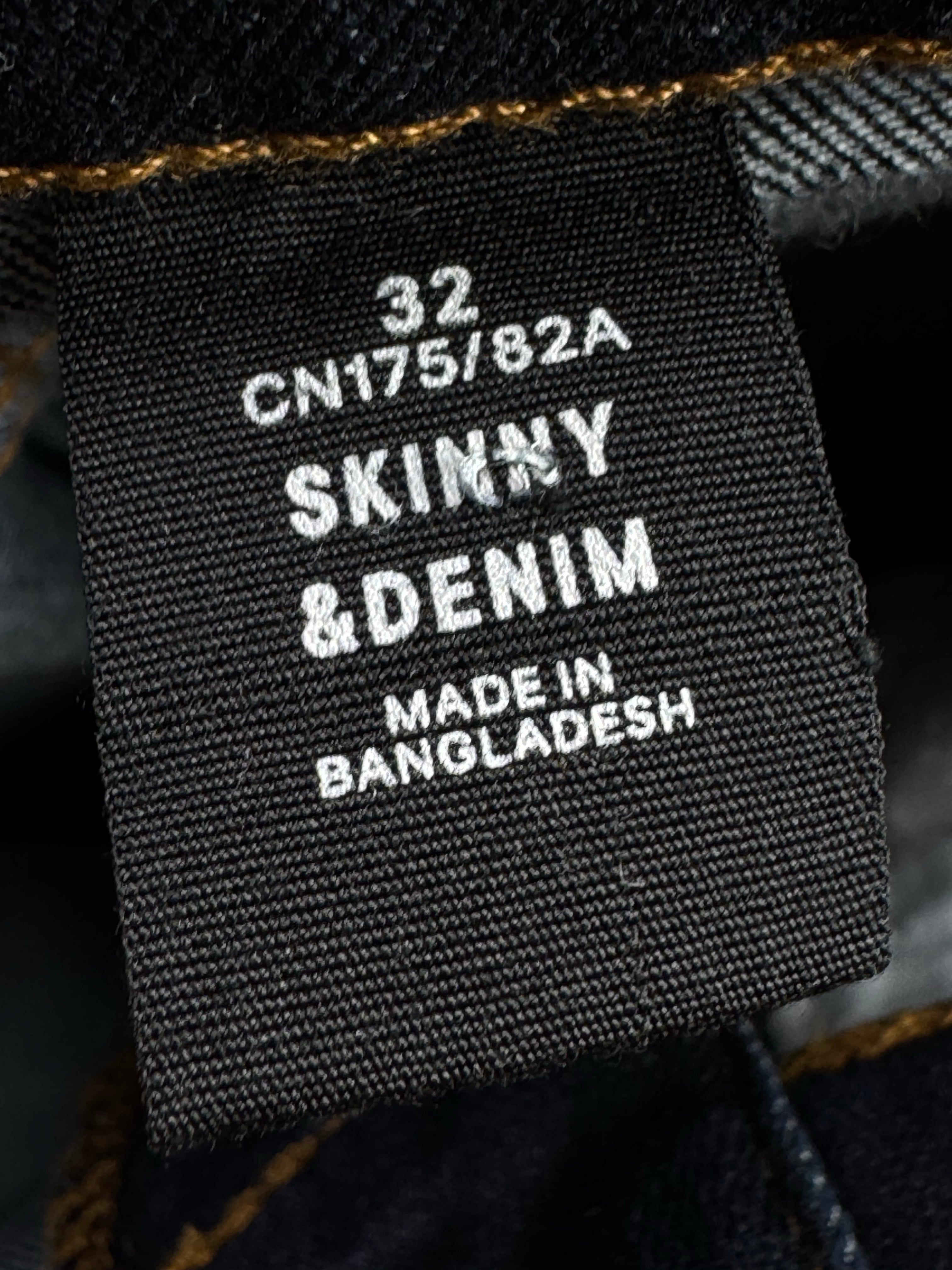 M&S® Waist: 30" to 32" | Blue | Skinny Fit Denim Pants | Cotton - Poly - Elastane | 2378 - Genuine Maal