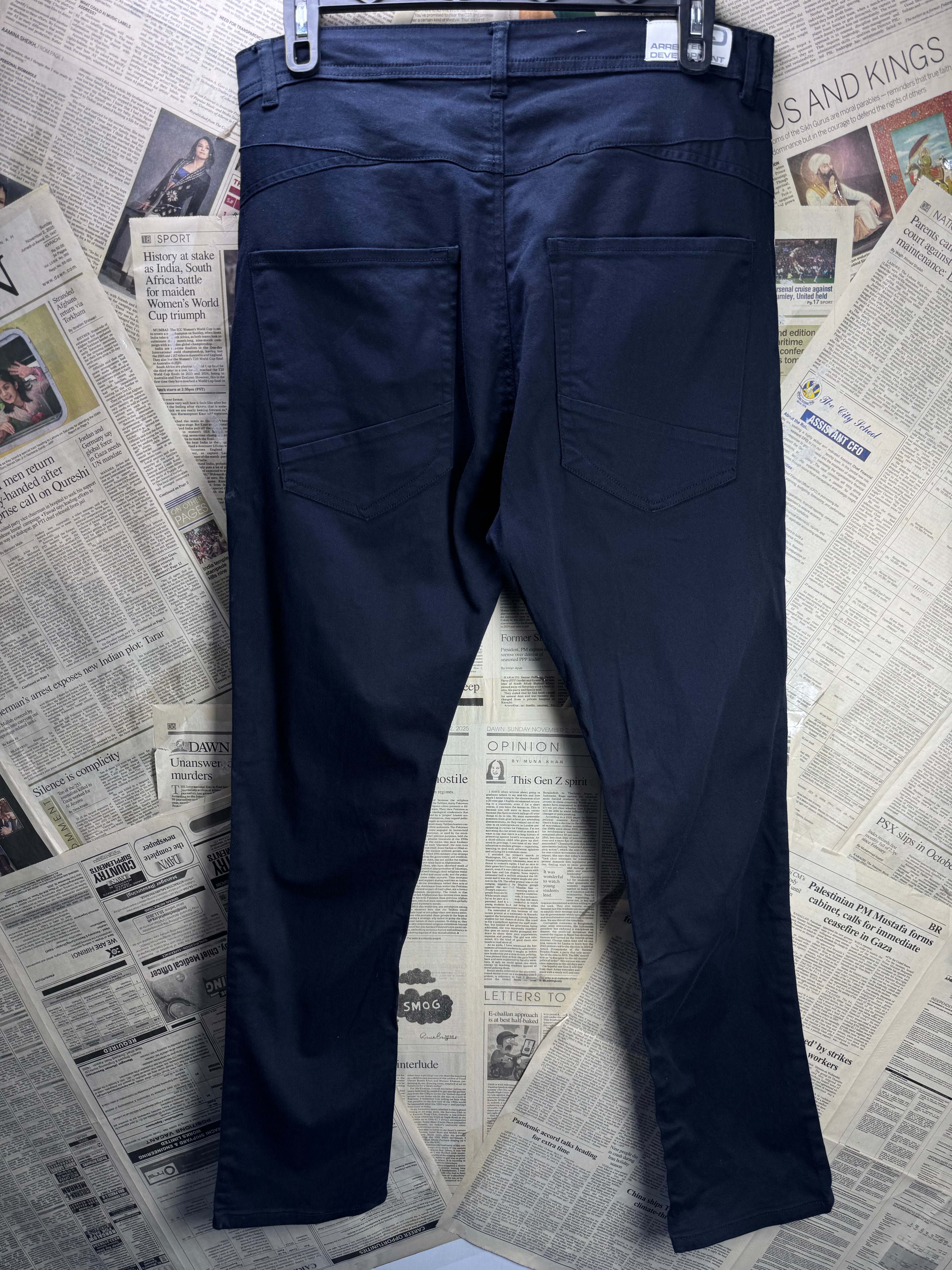 Arrested Development® Waist: 36" | Blue | Skinny Tapered Chino Pants | Cotton - Elastane | 2385 - Genuine Maal