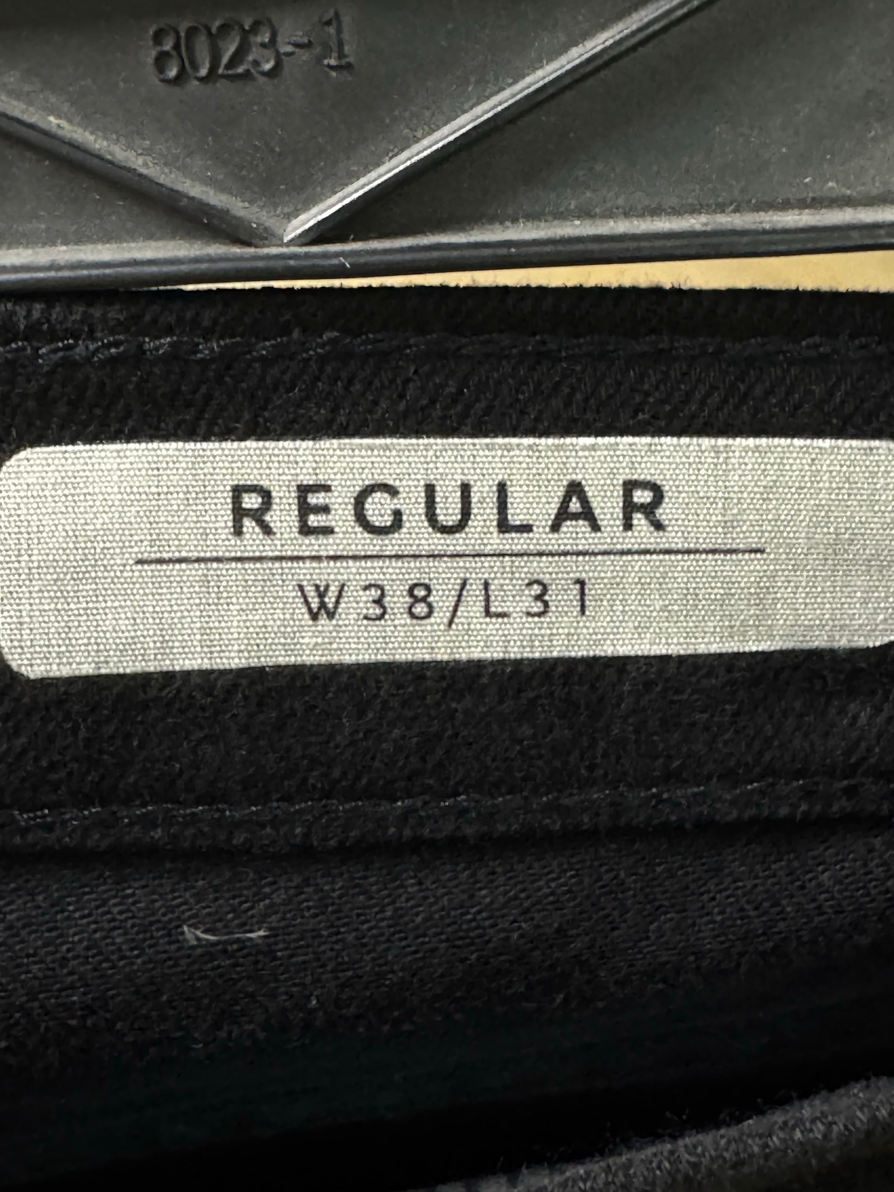 M&S® Waist: 38" | Black | Regular Fit Denim Pants | Cotton - Elastane | 2363 - Genuine Maal