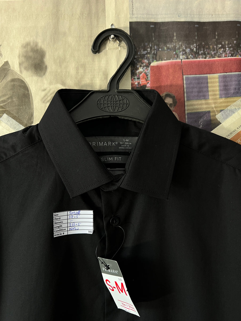 Primark® Small | Chest: 19.5" | Black | Shirt | 380 - Genuine Maal