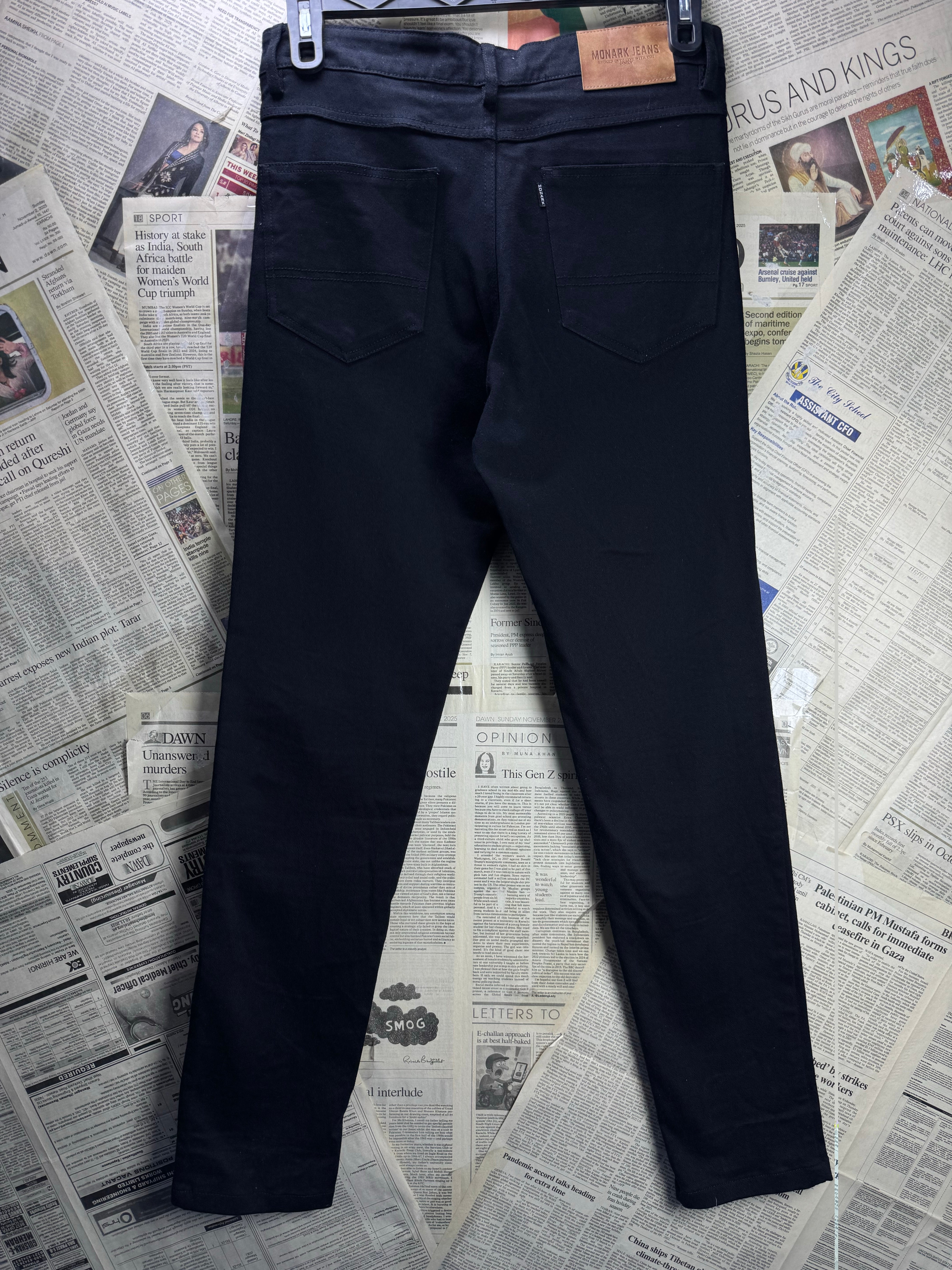 Monark® Waist: 32" | Black | Denim Pants | 2935 - Genuine Maal