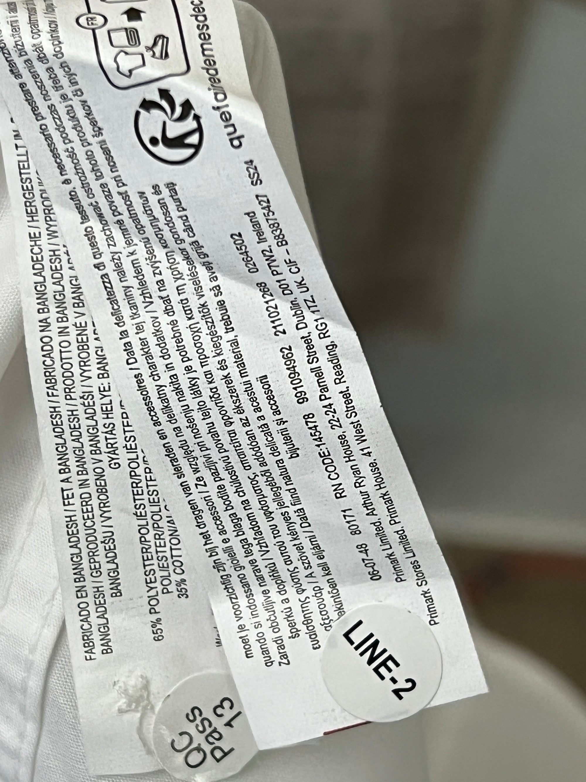 Primark® Small | Chest: 19.5" | White | Shirt | 393 - Genuine Maal