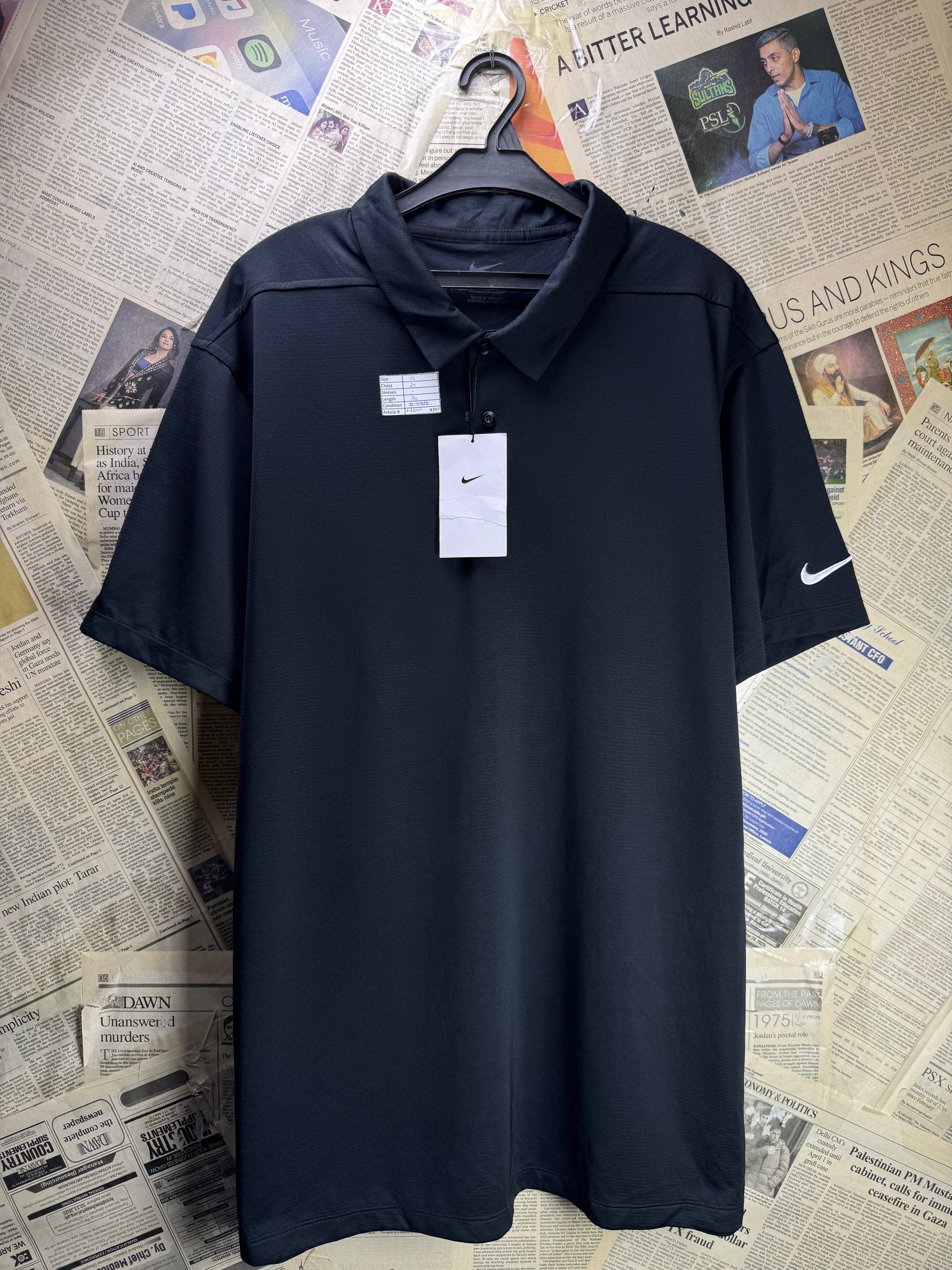 N*ke® XL | Chest: 25" | Black | Golf Polo | Polyester | 4397 - Genuine Maal