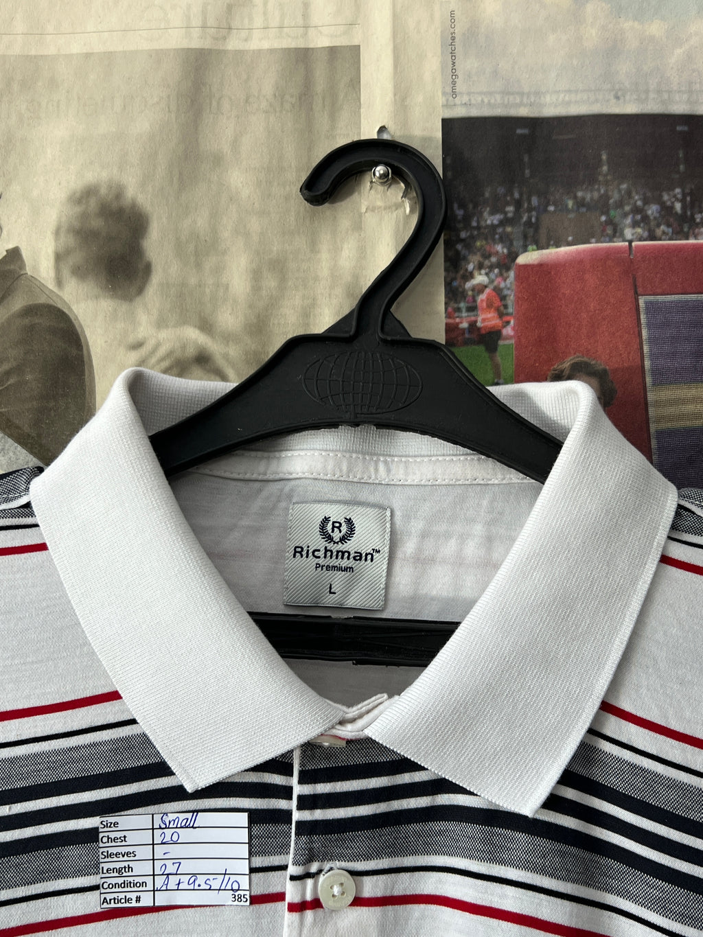 Richman® Small | Chest: 20" | White | Polo | 385 - Genuine Maal