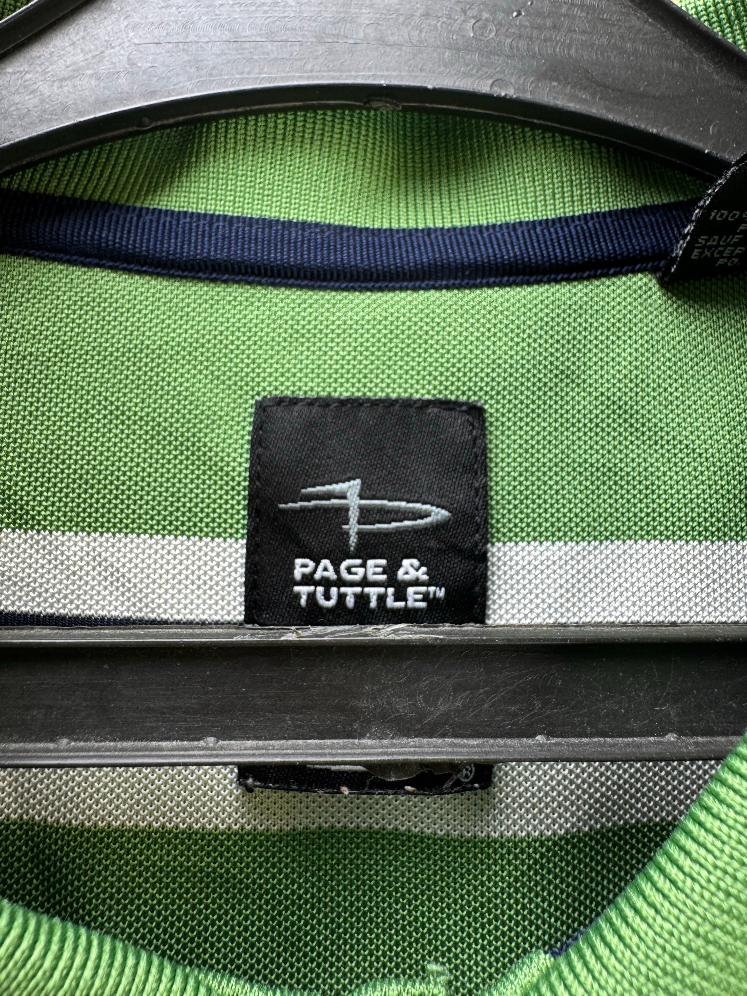 Page & Tuttle® Large | Chest: 24" | Green | Golf Polo | Polyester | 4612 - Genuine Maal