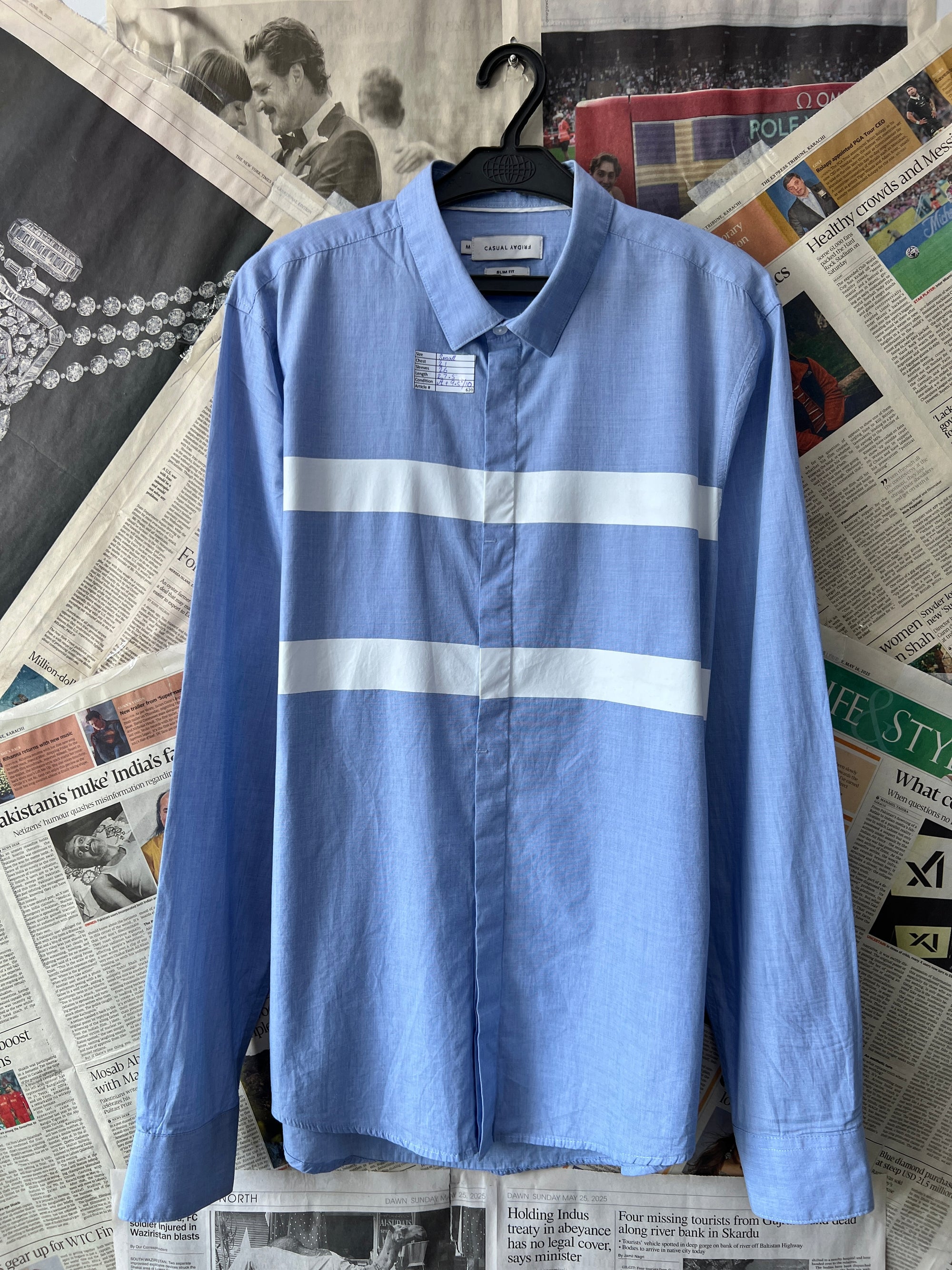 Casual Friday® Small | Chest: 21" | Blue | Shirt | 620 - Genuine Maal
