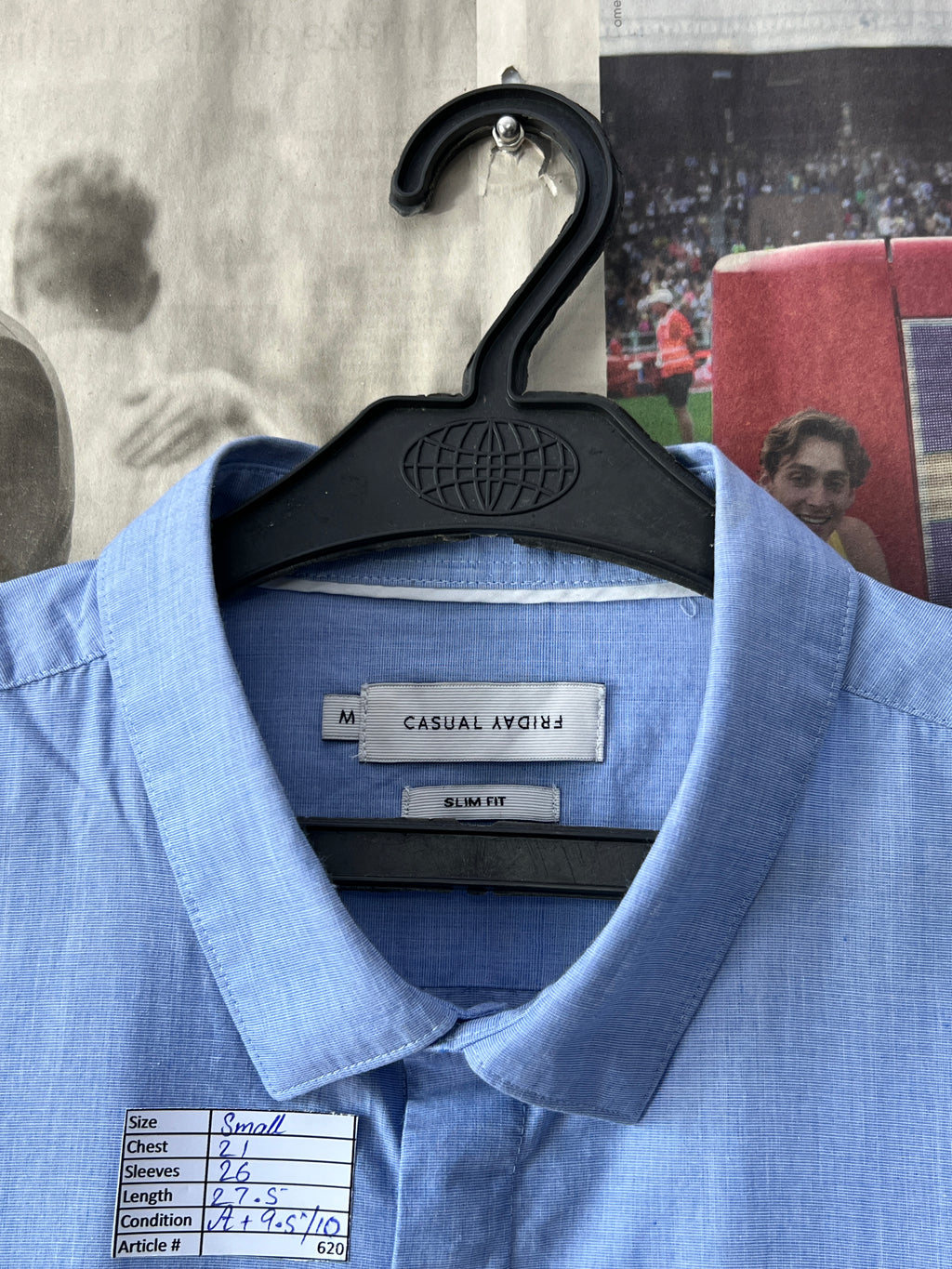 Casual Friday® Small | Chest: 21" | Blue | Shirt | 620 - Genuine Maal