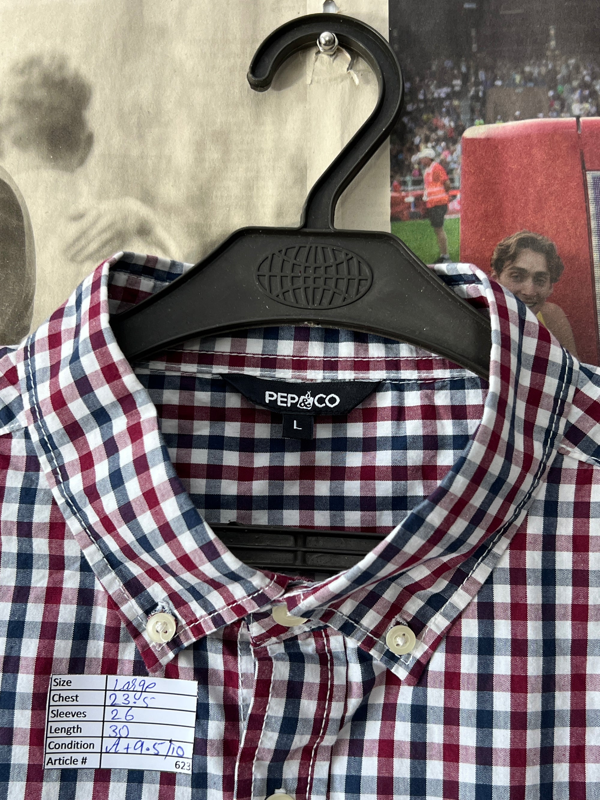 Pep&Co® Large | Chest: 23.5" | Check | Shirt | 623 - Genuine Maal