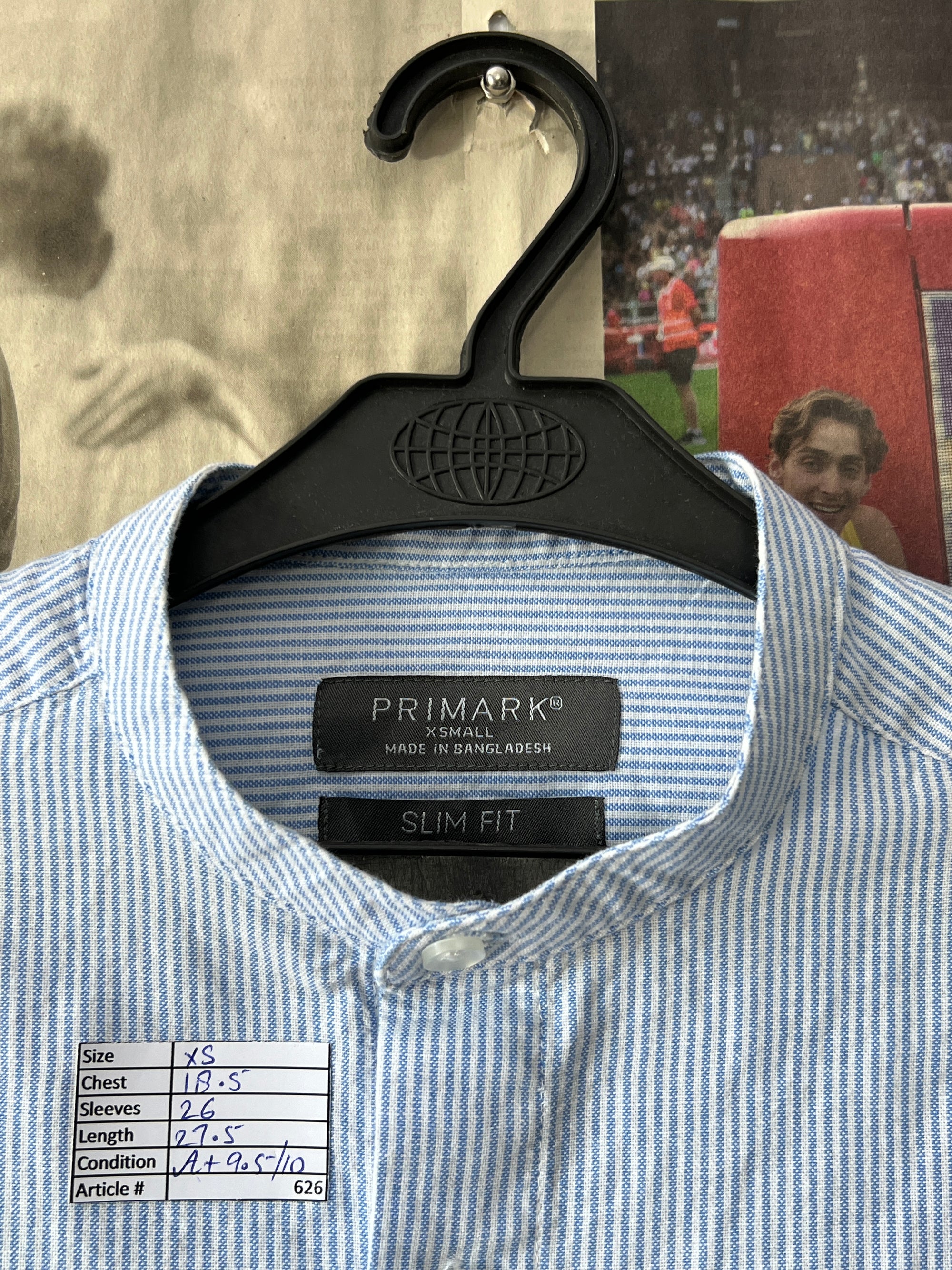 Primark® XS | Chest: 18.5" | Blue | Shirt | 626 - Genuine Maal