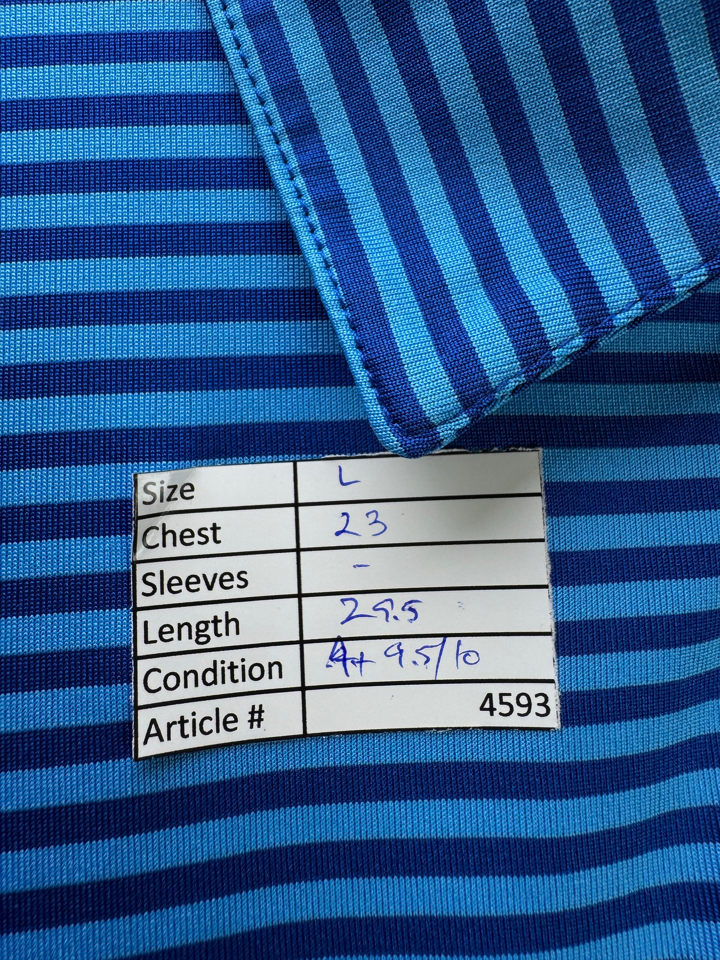 Champion® Large | Chest: 23" | Stripes | Golf Polo | Polyester | 4593 - Genuine Maal