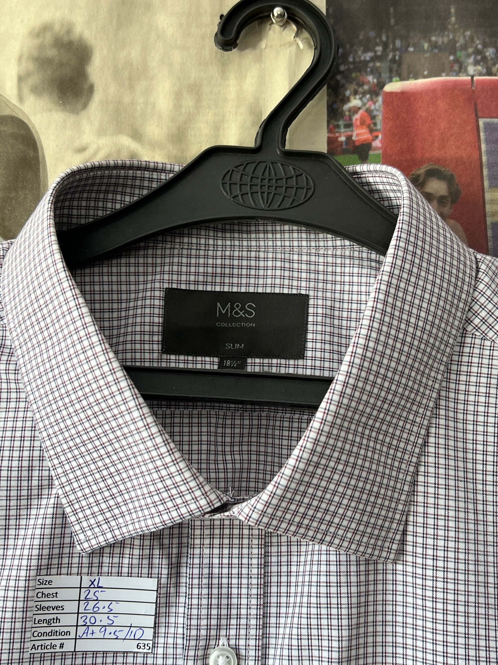 M&S® XL | Chest: 25" | Check | Shirt | 635 - Genuine Maal