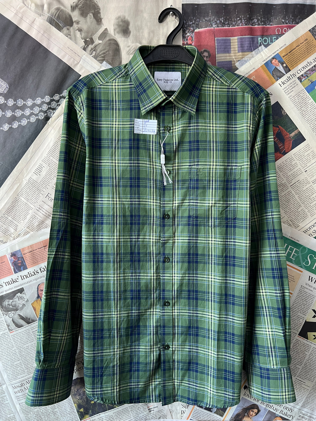 Easy Fashion® Small | Chest: 19" | Green | Shirt | 633 - Genuine Maal