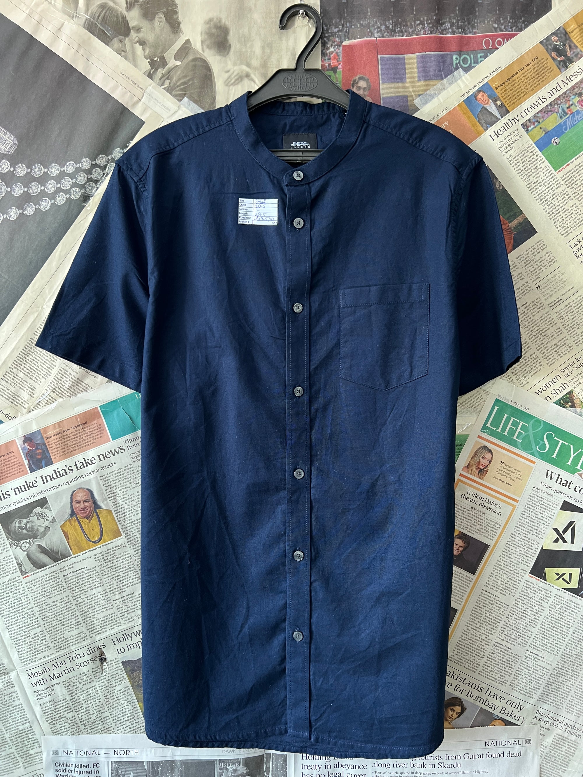 Burton® Small | Chest: 20.5" | Navy Blue | Shirt | 643 - Genuine Maal