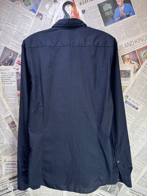 H&M® Small | Chest: 19" | Space Blue with Polka dots | Shirt | Poly - Cotton | 3245 - Genuine Maal