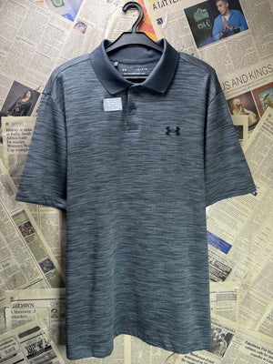 Under Armo*r® Large | Chest: 23" | Grey | Golf Polo | Poly - Elastane | 4604 - Genuine Maal