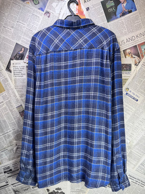 Weatherproof® XL | Chest: 25.5" | Blue Check | Shirt | Rayon - Poly | 3620 - Genuine Maal
