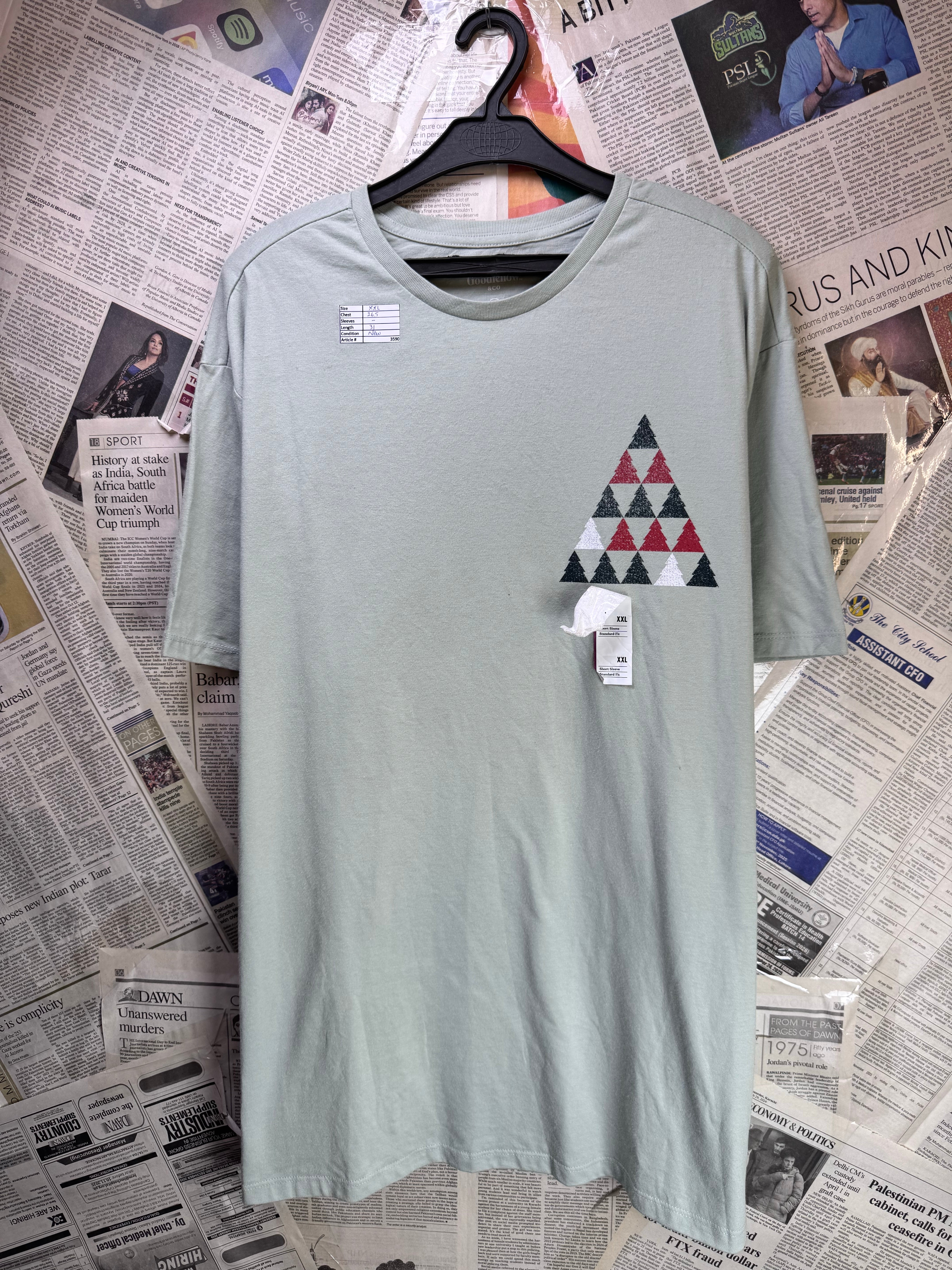 Goodfellow® XXL | Chest: 26.5"| Light Cucumber | T-Shirt | Cotton | 3590 - Genuine Maal