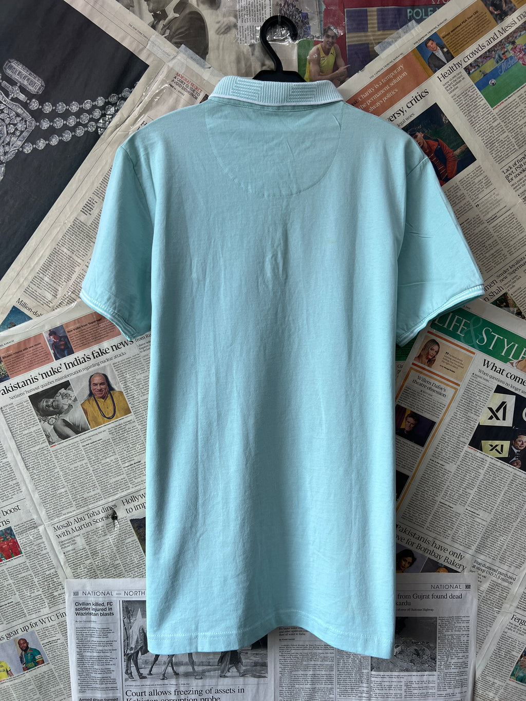 Brave Soul® Small | Chest: 21" | Cyan | Polo | 648 - Genuine Maal