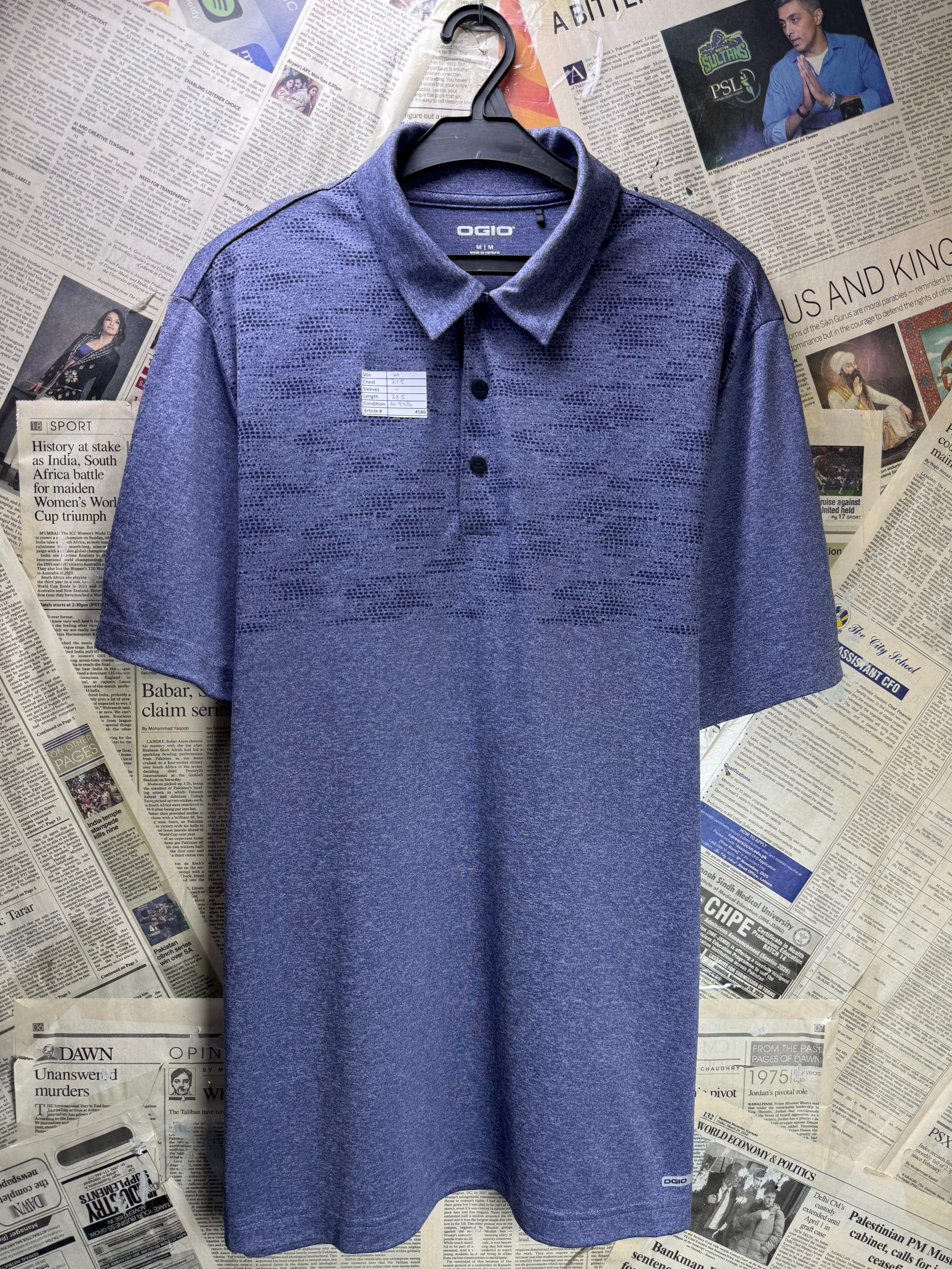 Ogio® Medium | Chest: 21.5" | Blue | Golf Polo | Polyester | 4586 - Genuine Maal
