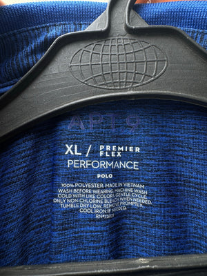 Apt9® Large | Chest: 23.5" | Blue | Golf Polo | Polyester | 4398 - Genuine Maal