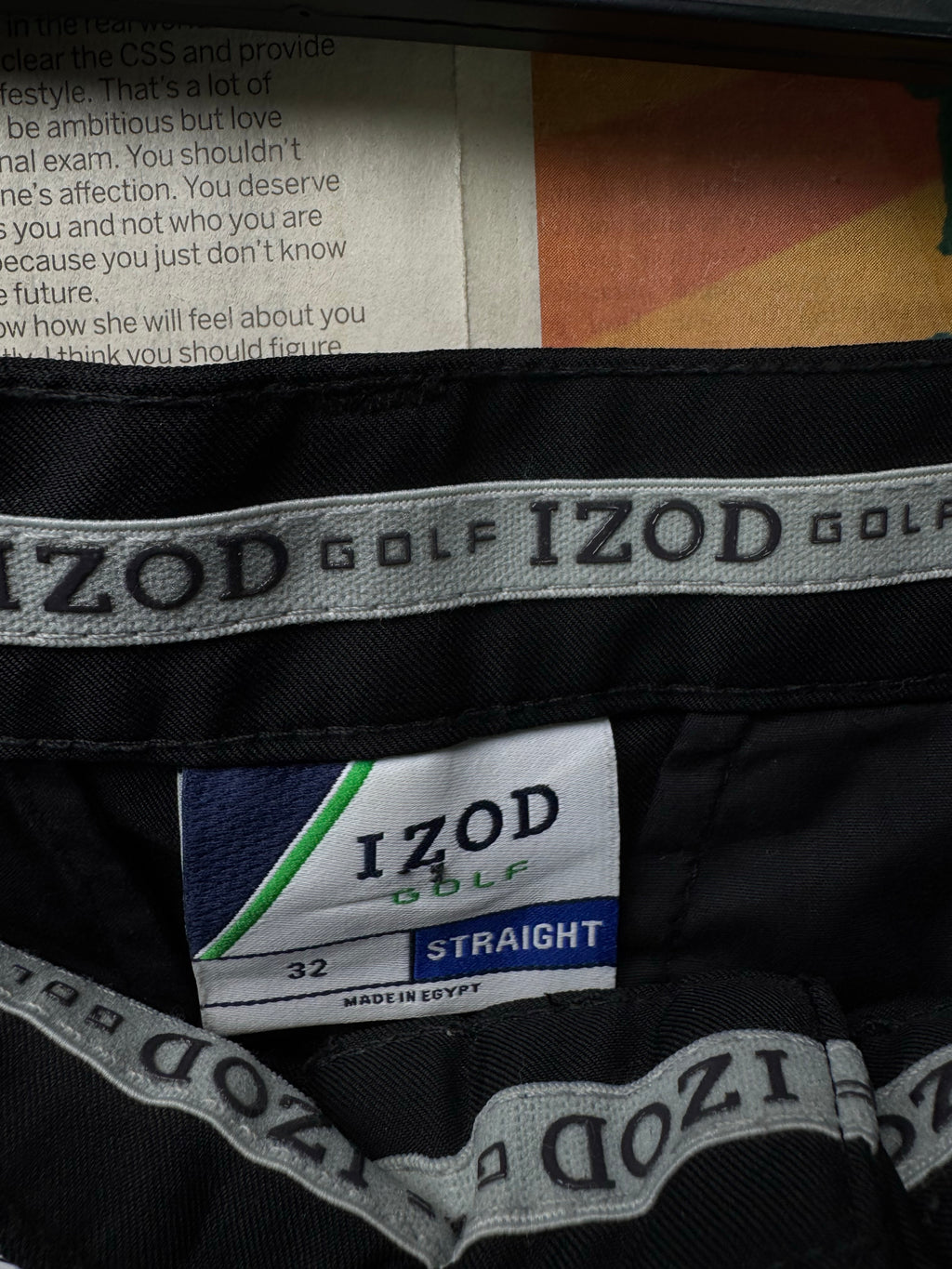 Izod® Waist: 32" | Black | Golf Shorts | Poly - Spandex | 1208 - Genuine Maal