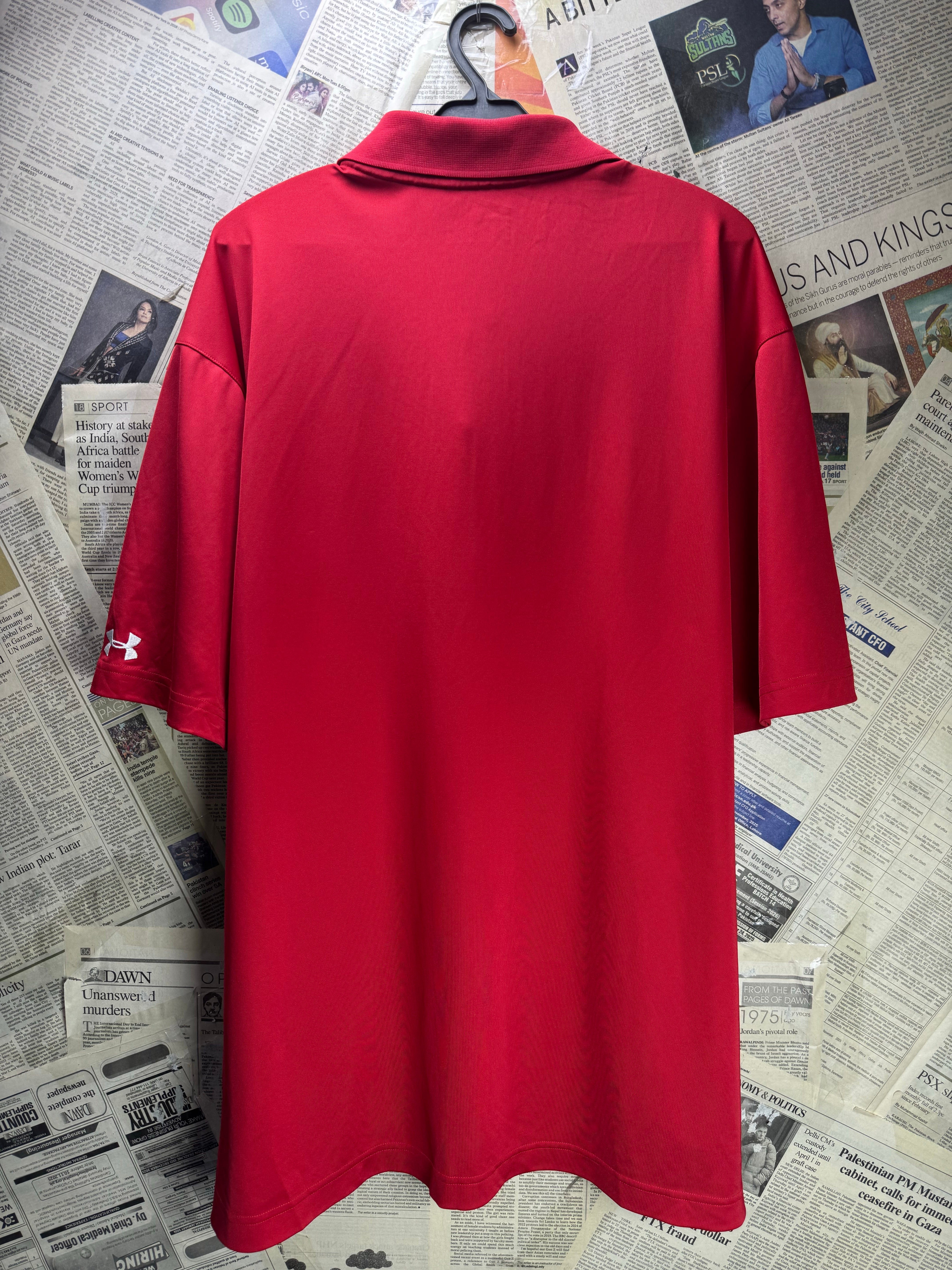 Under Armour® XXL | Chest: 26.5" | Red | Golf Polo | Poly - Spandex | 4390 - Genuine Maal