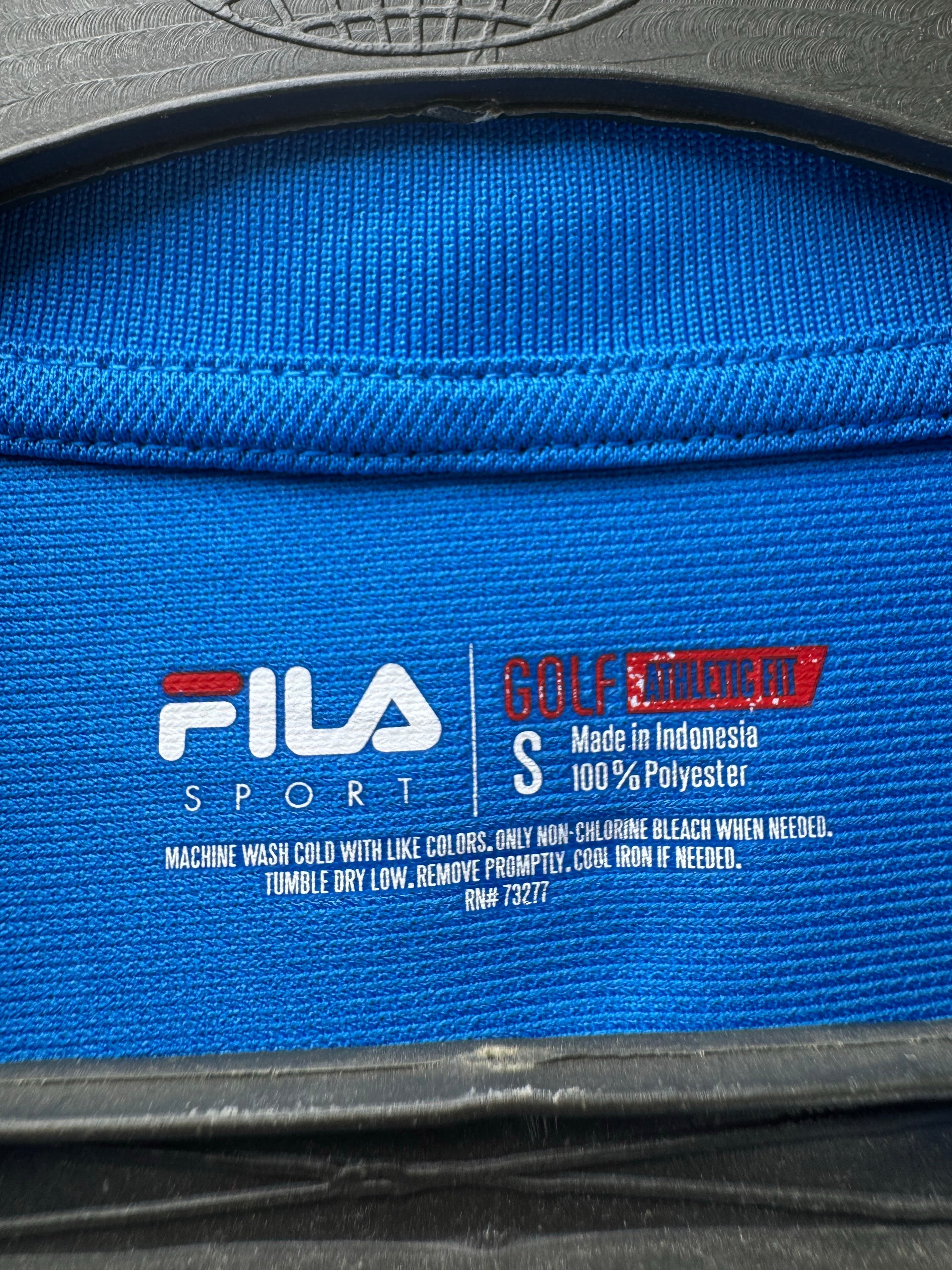 FILA® Small | Chest: 20" | Light - Blue | Golf Polo | Poly - Spandex | 4595 - Genuine Maal