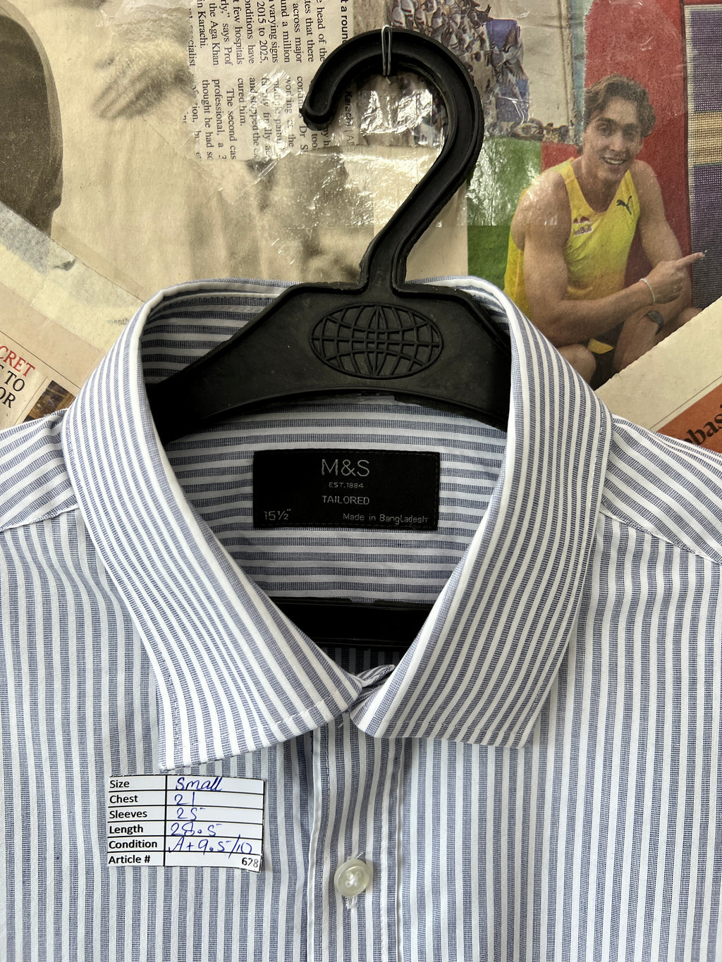 M&S® Small | Chest: 21" | Striped | Shirt | 628 - Genuine Maal