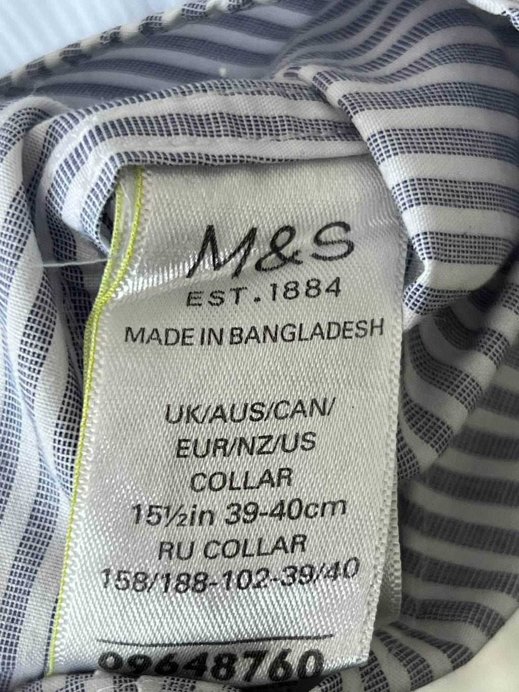 M&S® Small | Chest: 21" | Striped | Shirt | 628 - Genuine Maal