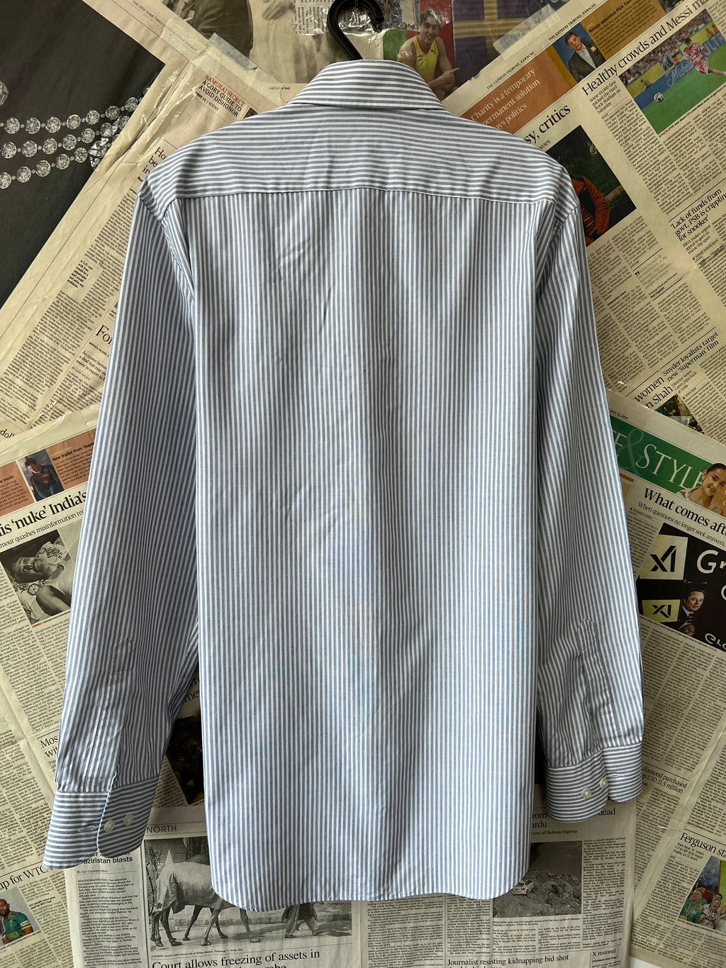 M&S® Small | Chest: 21" | Striped | Shirt | 628 - Genuine Maal
