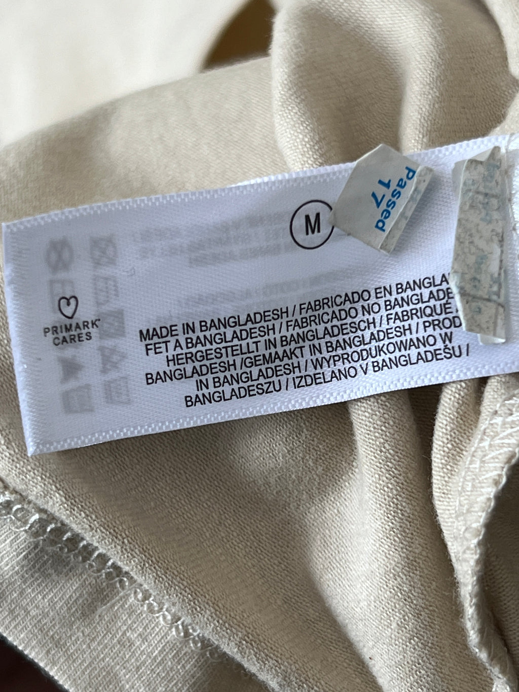 Primark® XS | Chest: 18.5" | Sand | T-Shirt | 650 - Genuine Maal