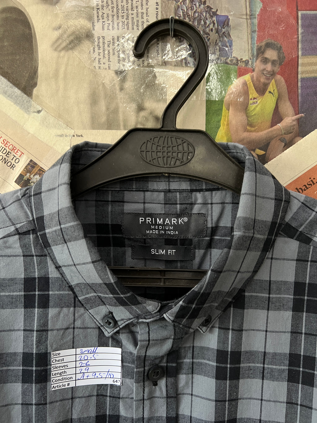 Primark® Small | Chest: 20.5" | Check | Shirt | 647 - Genuine Maal