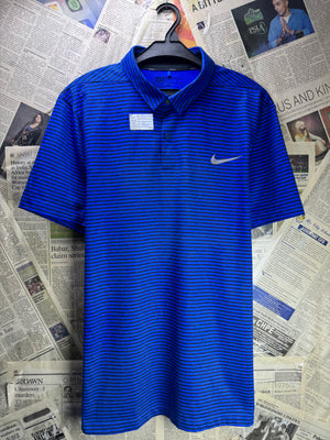 N*ke® Medium | Chest: 21.5" | Stripes | Golf Polo | Poly - Wool | 4773 - Genuine Maal
