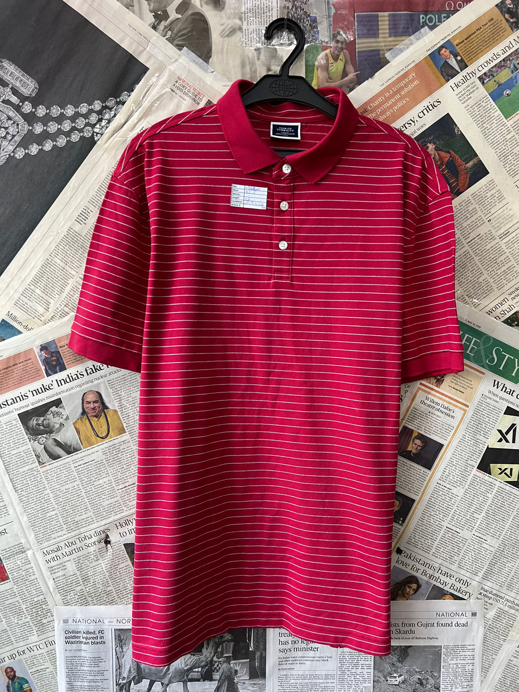 Charles Tyrwhitt® Medium | Chest: 22.5 | Red | Polo | 364 - Genuine Maal