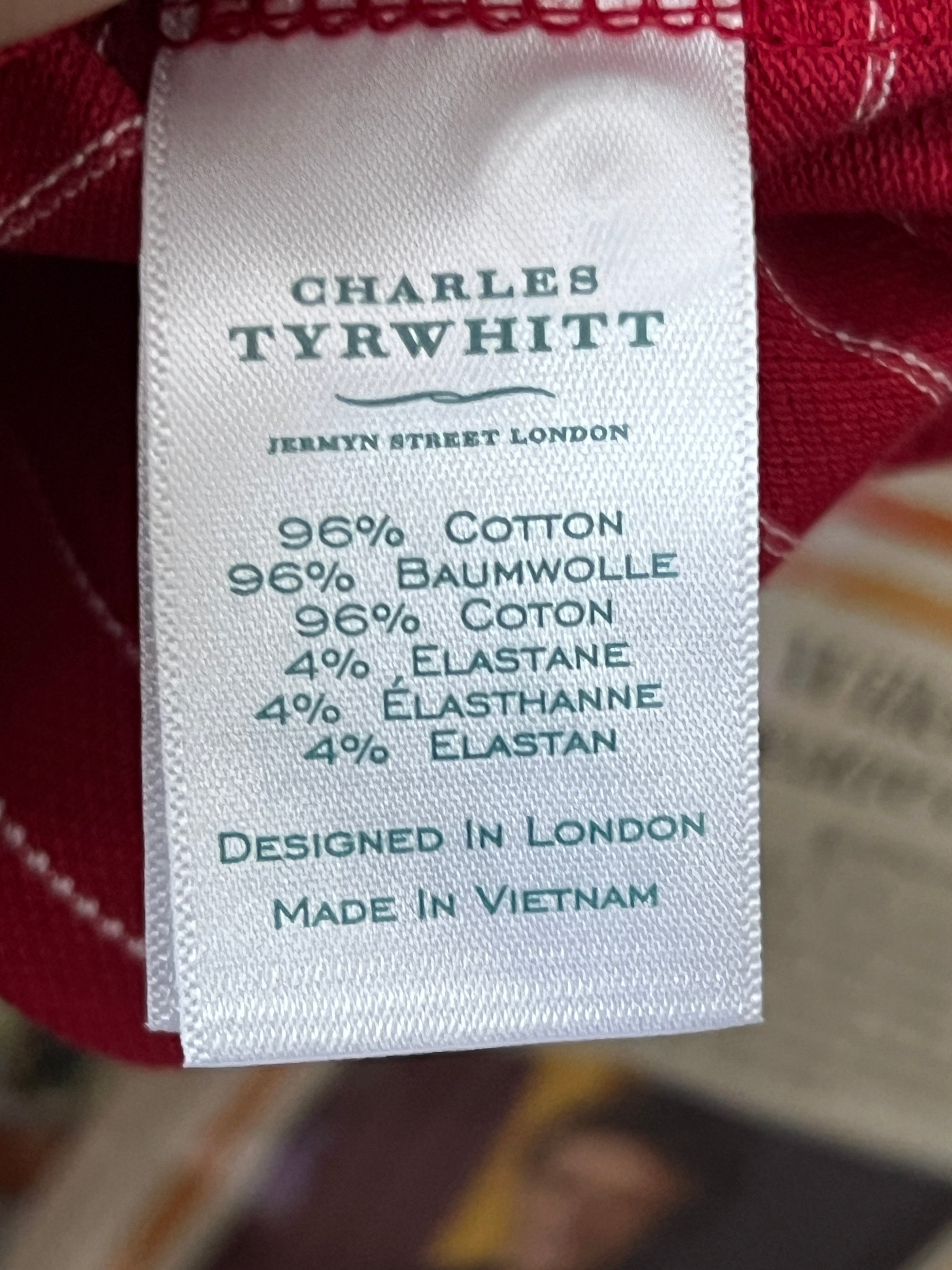 Charles Tyrwhitt® Medium | Chest: 22.5 | Red | Polo | 364 - Genuine Maal