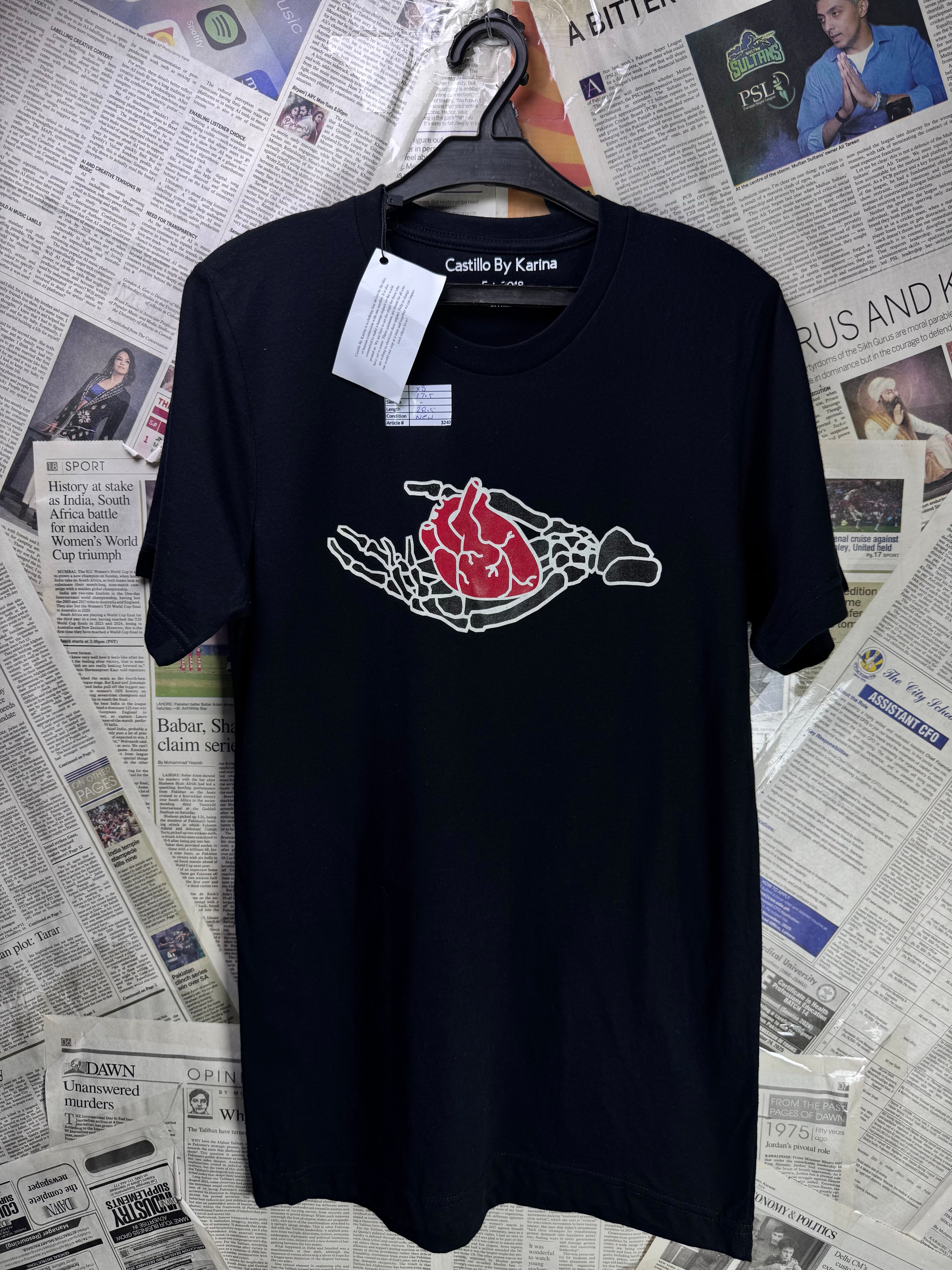 Women - Castillo® XS | Chest: 17.5" | Black | T-Shirt | 3240 - Genuine Maal