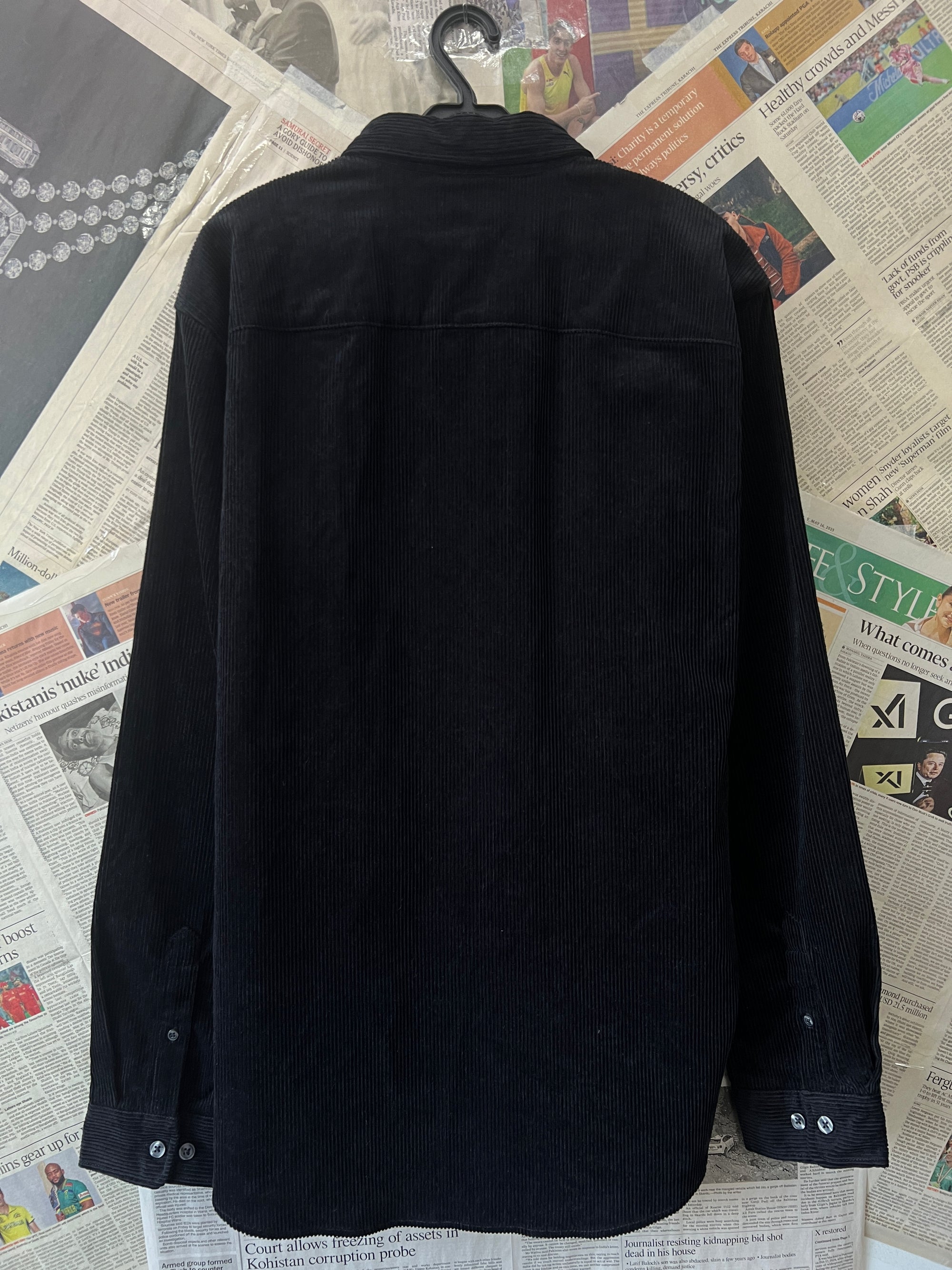 Next® XL | Chest: 25" | Black Corduroy | Shirt | Winter | - Genuine Maal