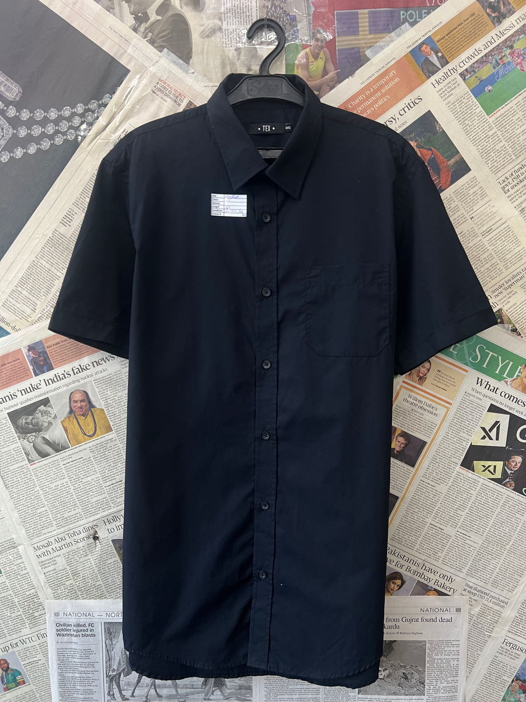 Tex® Medium | Chest: 22 | Black | Shirt | 369 - Genuine Maal