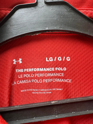 Under Armo*r® Large | Chest: 23" | Red | Golf Polo | Poly - Elastane | 4414 - Genuine Maal