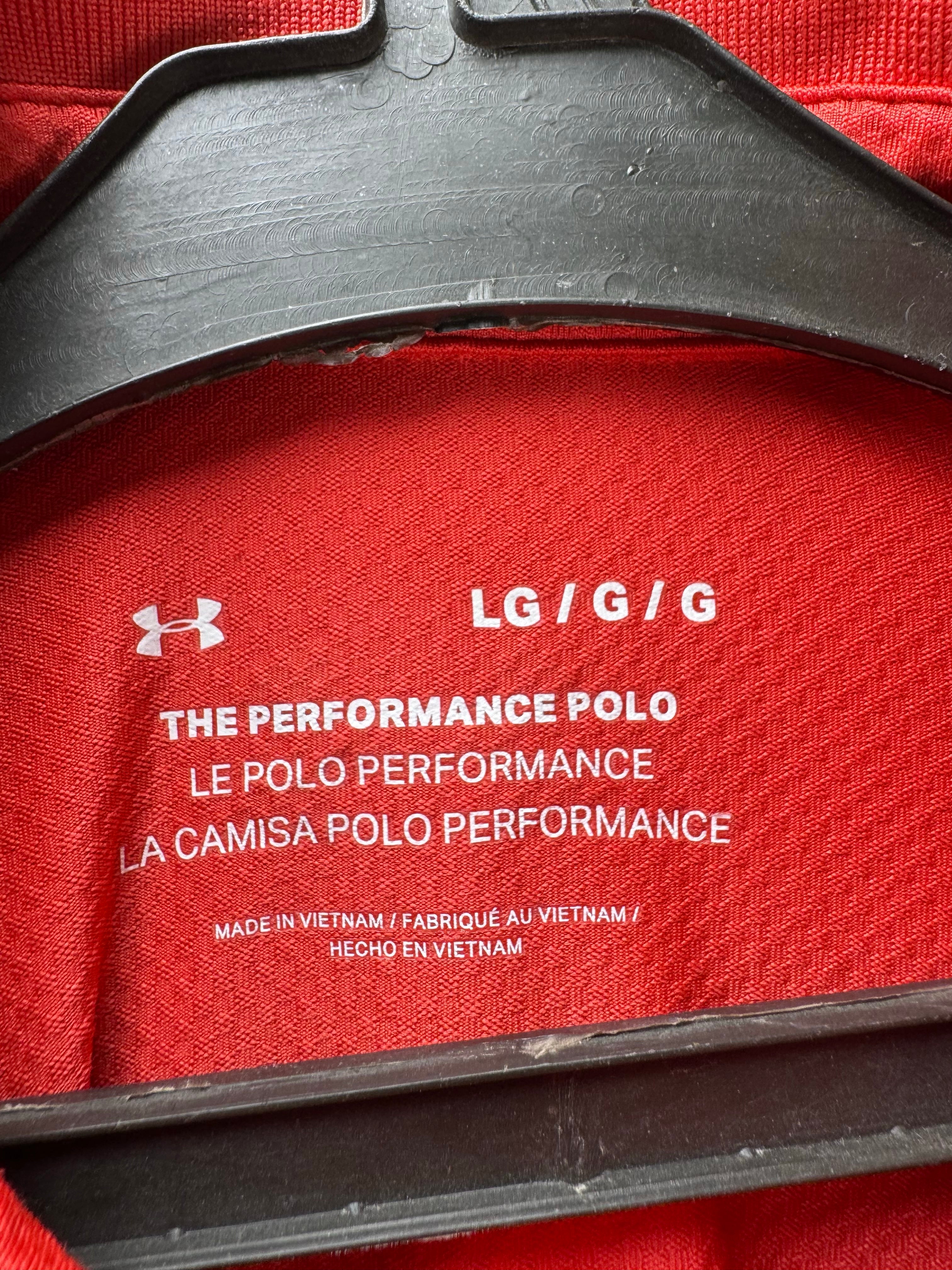Under Armo*r® Large | Chest: 23" | Red | Golf Polo | Poly - Elastane | 4414 - Genuine Maal
