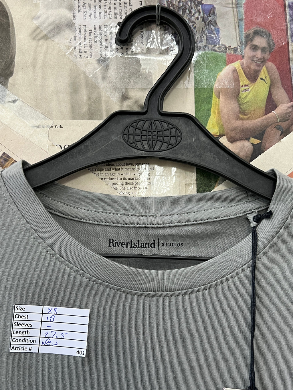 River Island® XS | Chest: 18" | Grey | T-Shirt | 401 - Genuine Maal