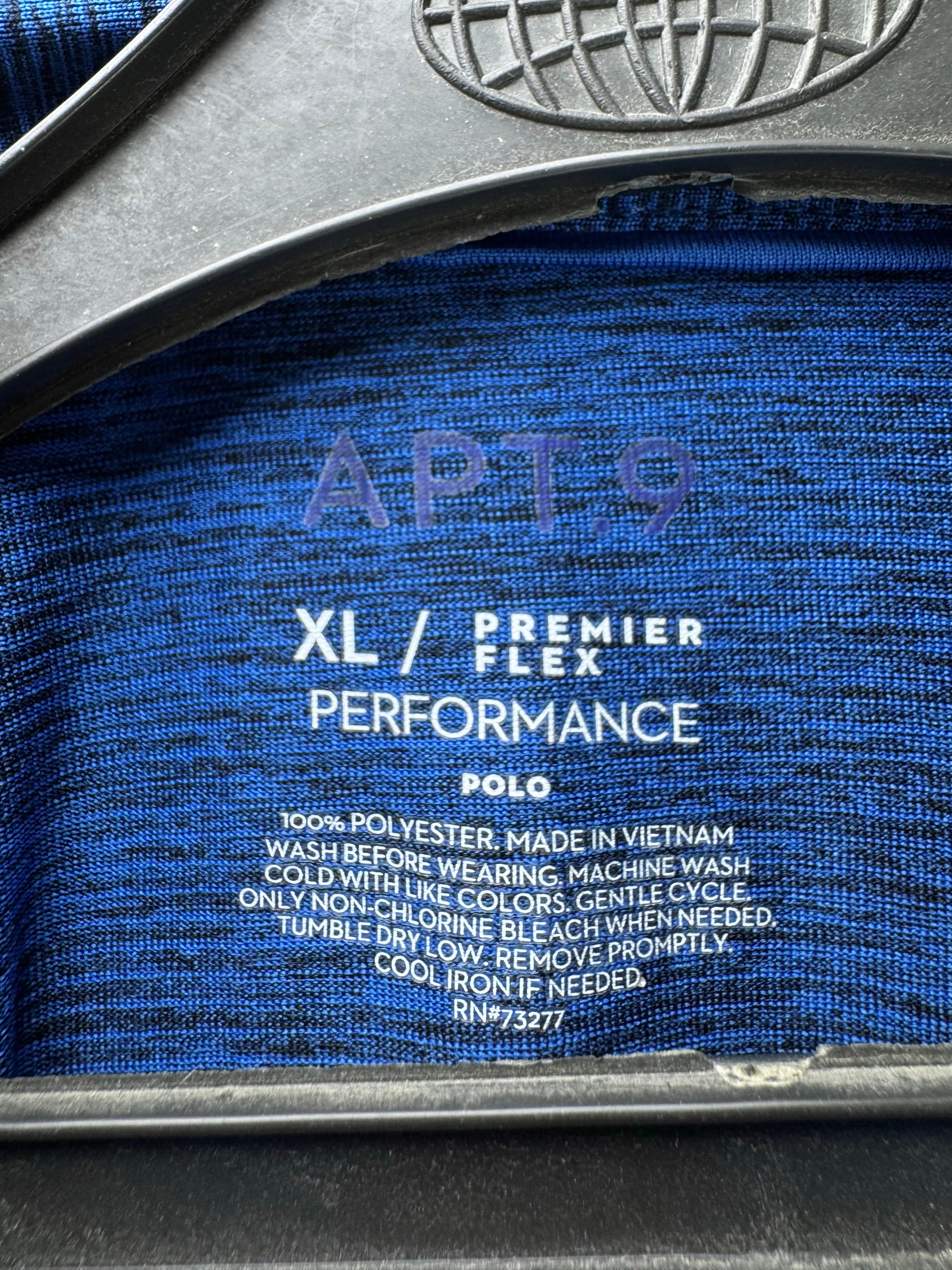 APT9® Large | Chest: 23.5" | Blue | Golf Polo | Polyester | 4398 - Genuine Maal