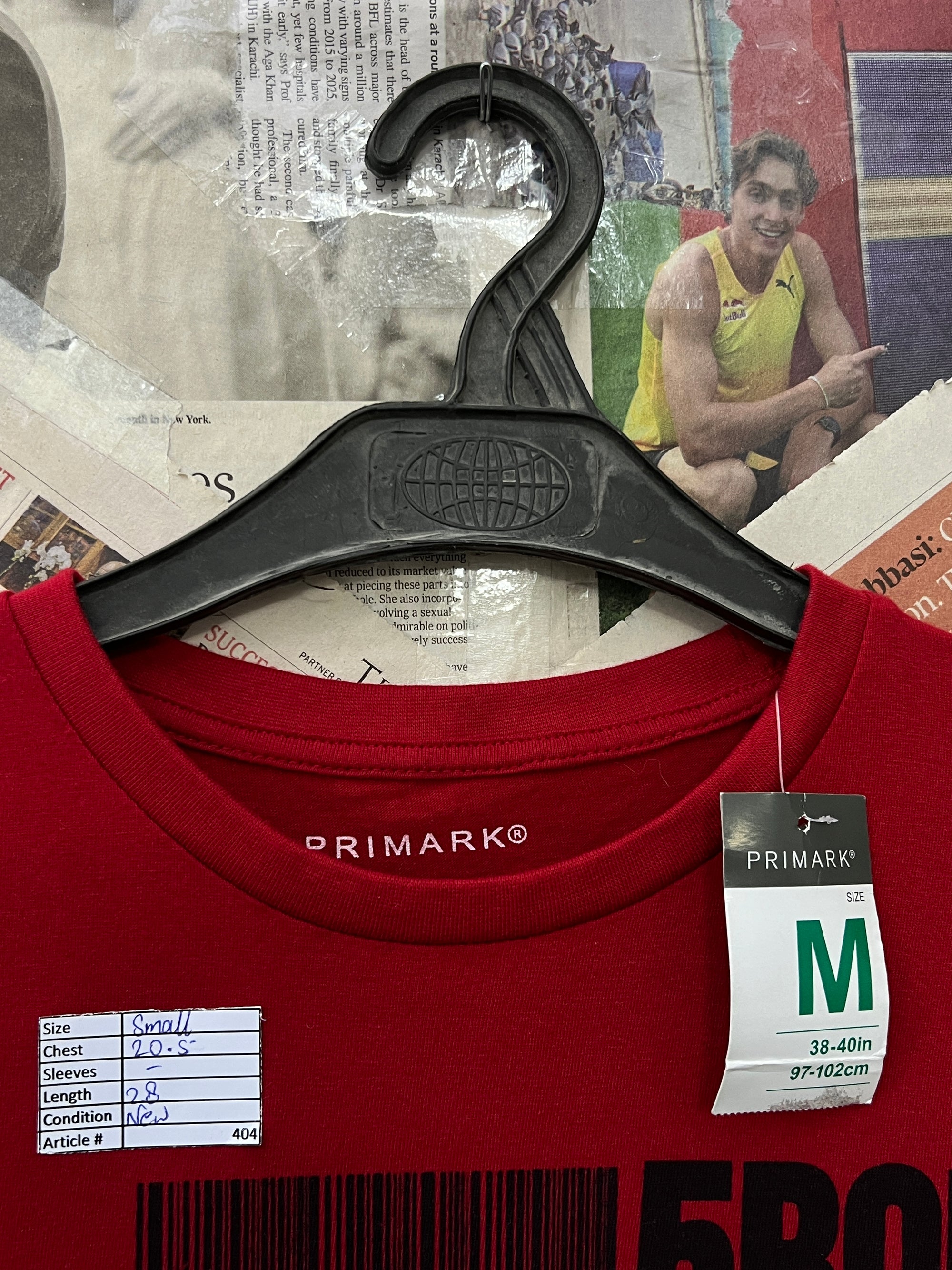 Primark® Small | Chest: 20.5" | Red | T-Shirt | 404 - Genuine Maal