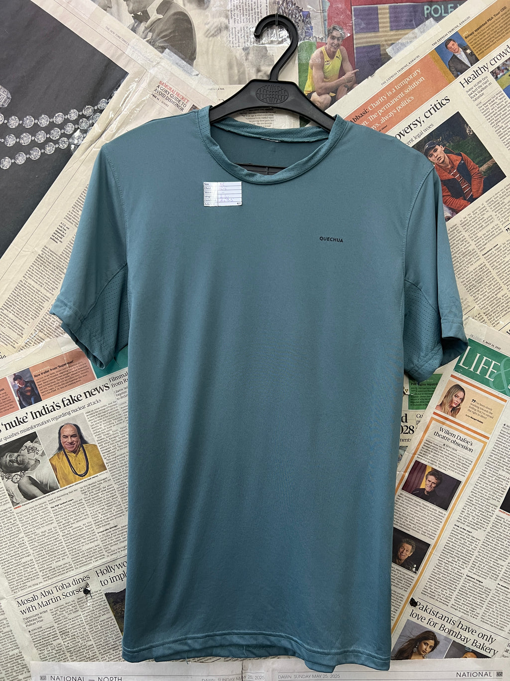 QUECHUA® XS | Chest: 18.5" | Steel | T-Shirt | 405 - Genuine Maal