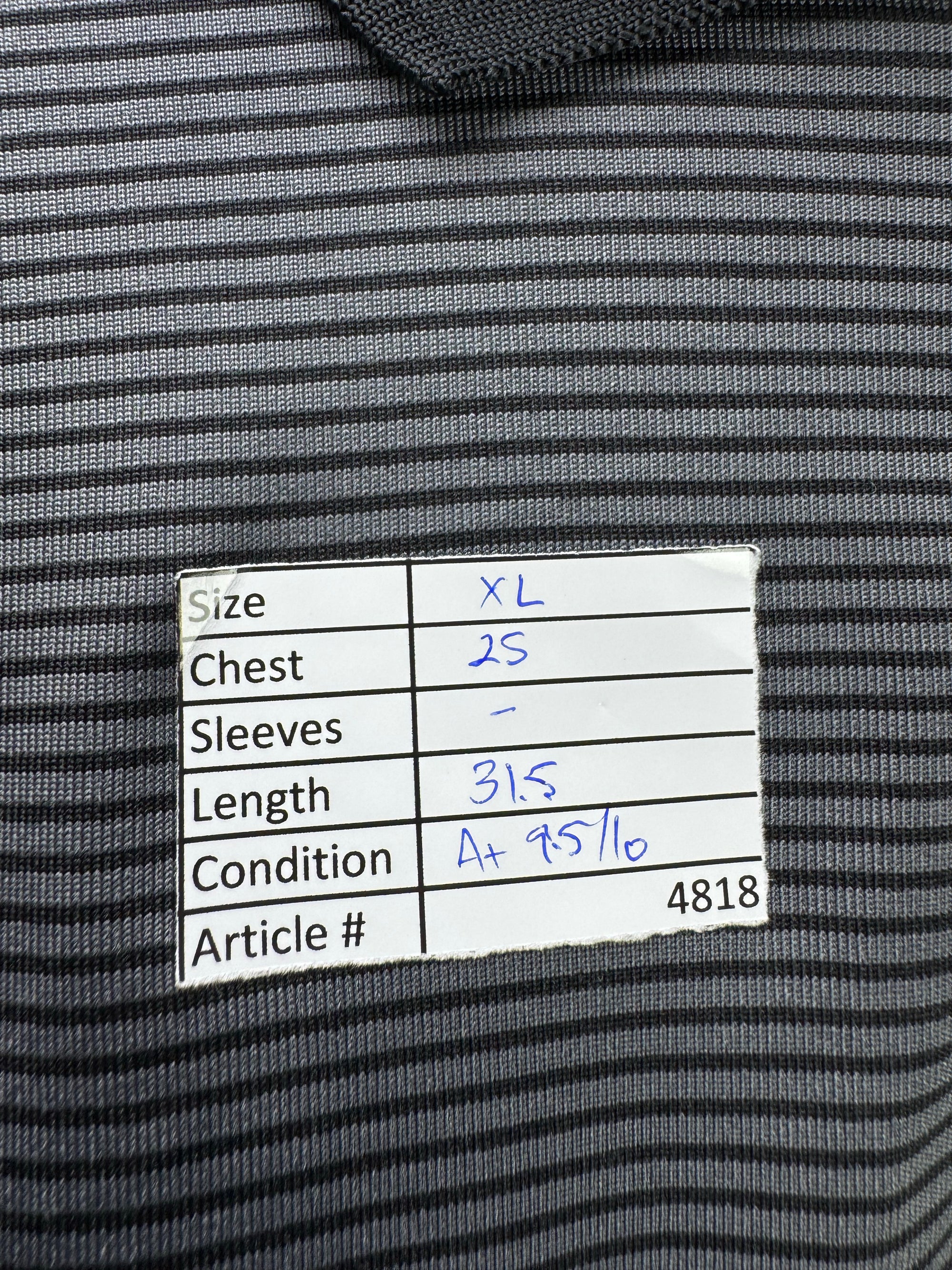 Under Armo*r® XL | Chest: 25" | Stripes | Golf Polo | Poly - Elastane | 4818 - Genuine Maal