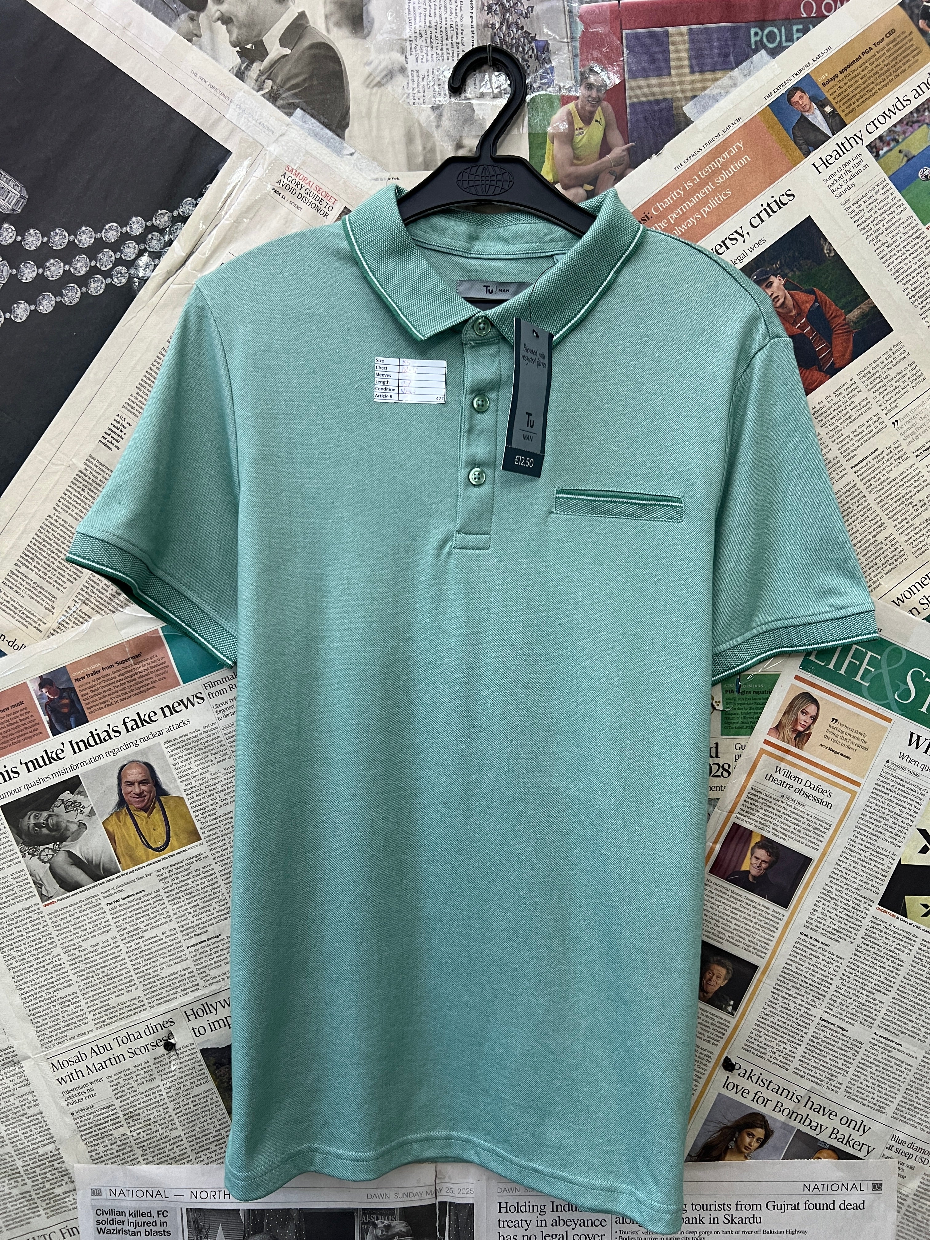 Tu® XS | Chest: 18.5" | Mint Green | Polo | 427 - Genuine Maal