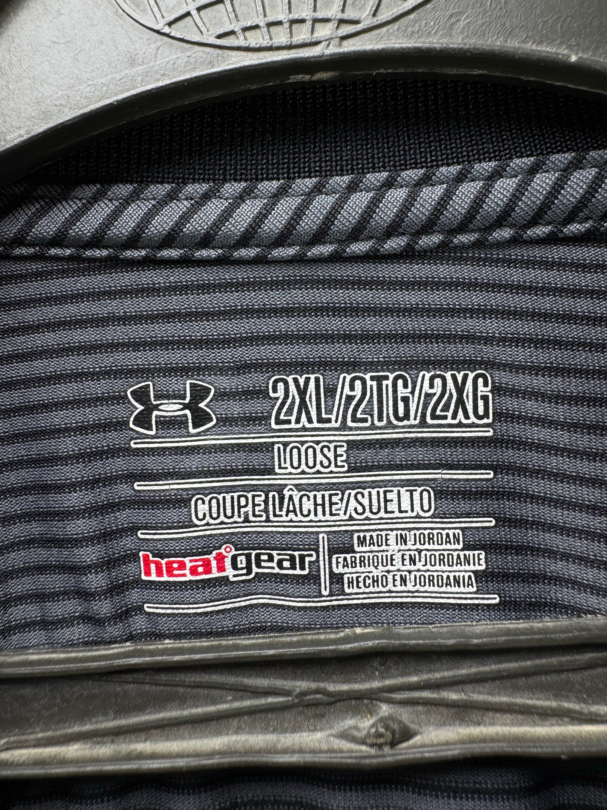 Under Armo*r® XL | Chest: 25" | Stripes | Golf Polo | Poly - Elastane | 4818 - Genuine Maal