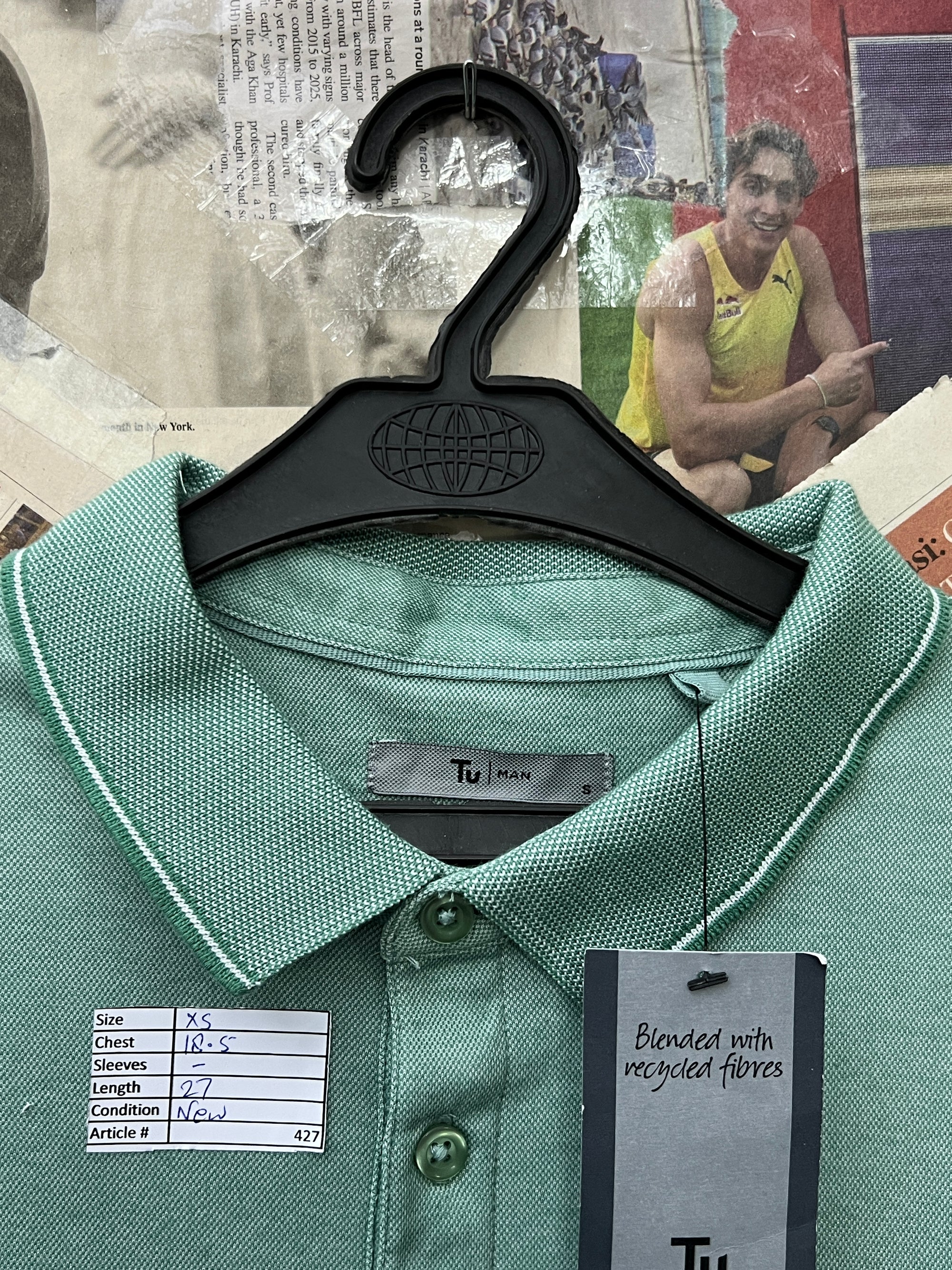 Tu® XS | Chest: 18.5" | Mint Green | Polo | 427 - Genuine Maal
