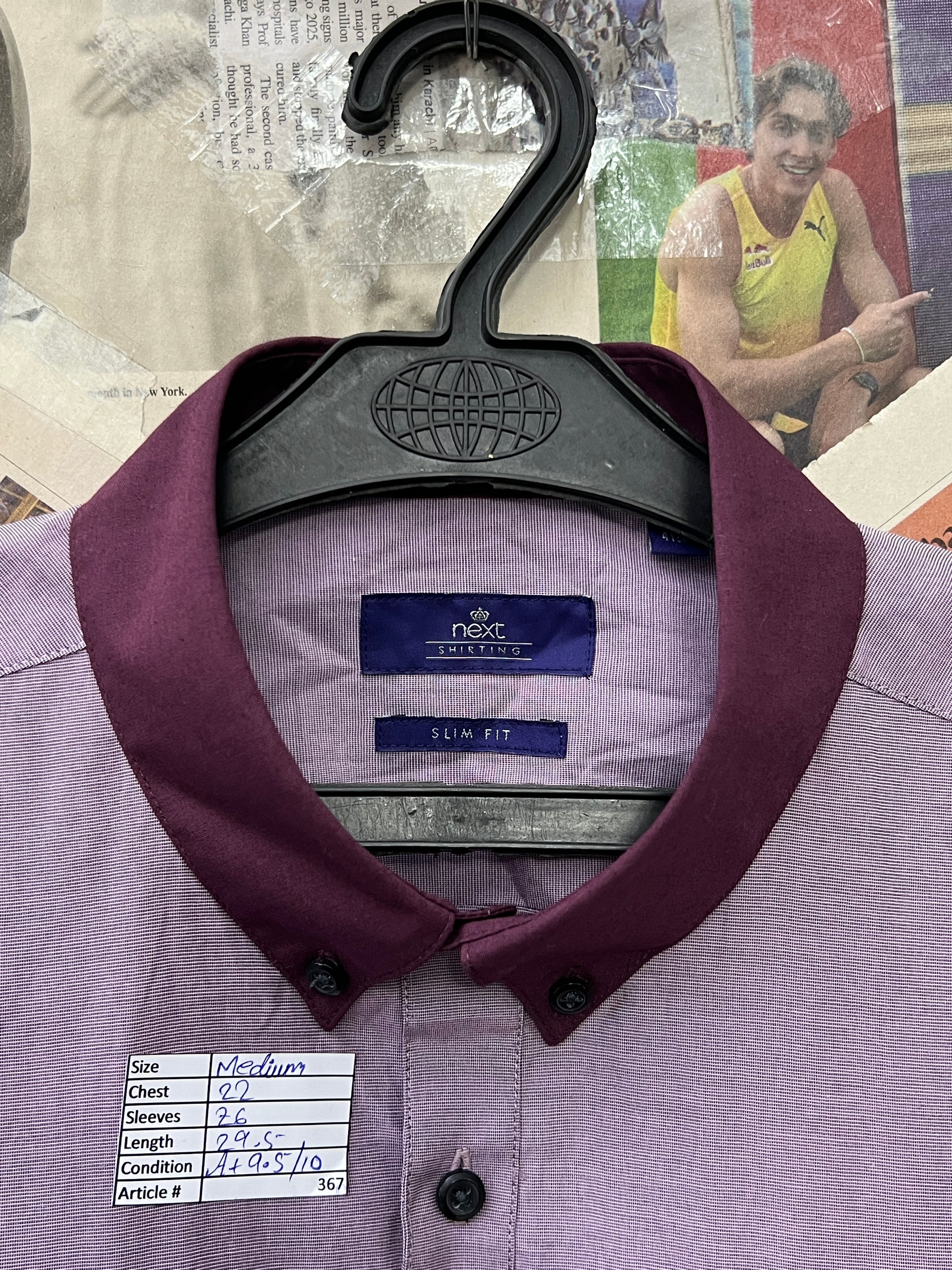 Next® Medium | Chest: 22 | Violet | Shirt | 367 - Genuine Maal
